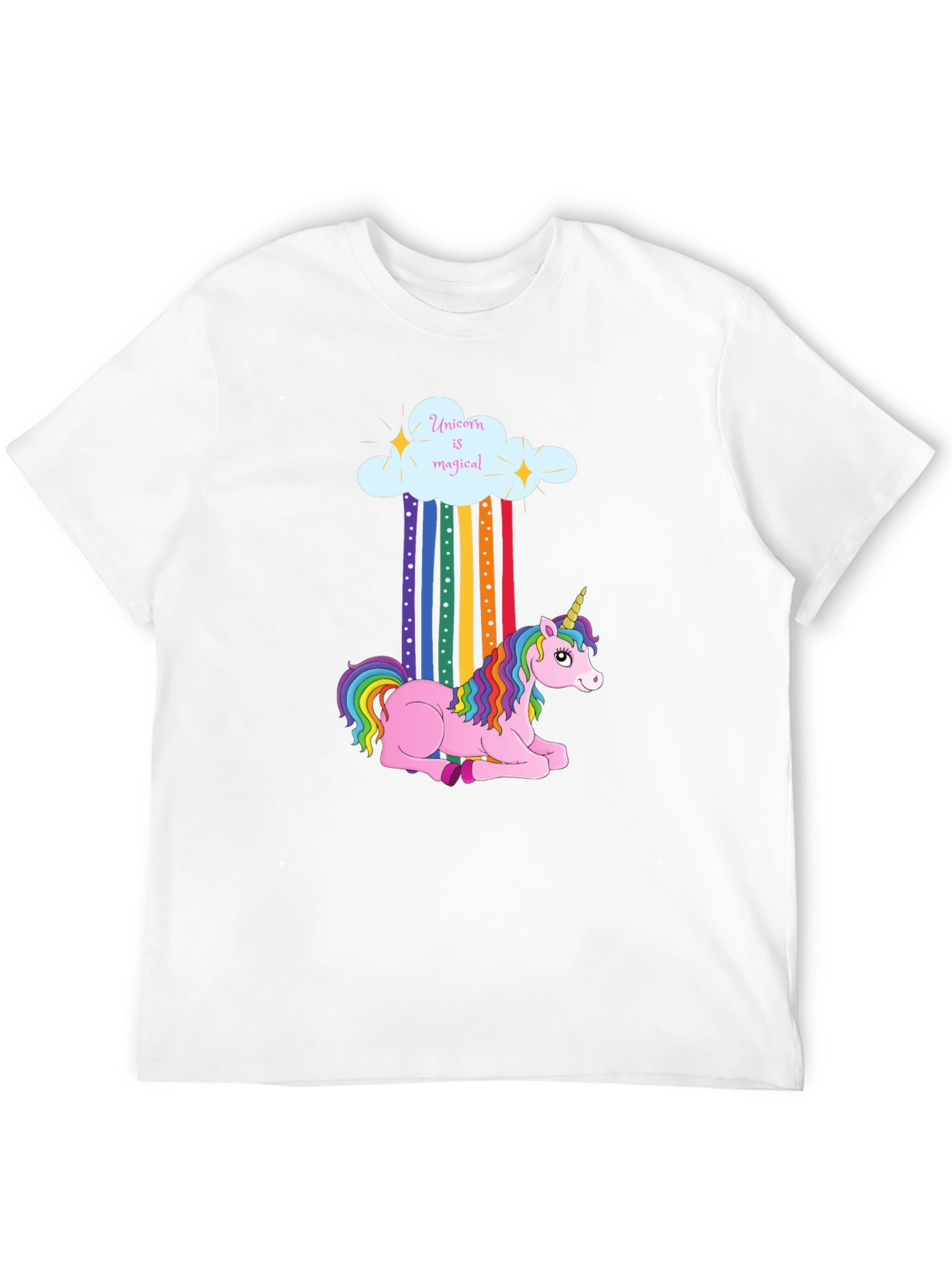 Black Magical Unicorn Cloud T-Shirt view 12