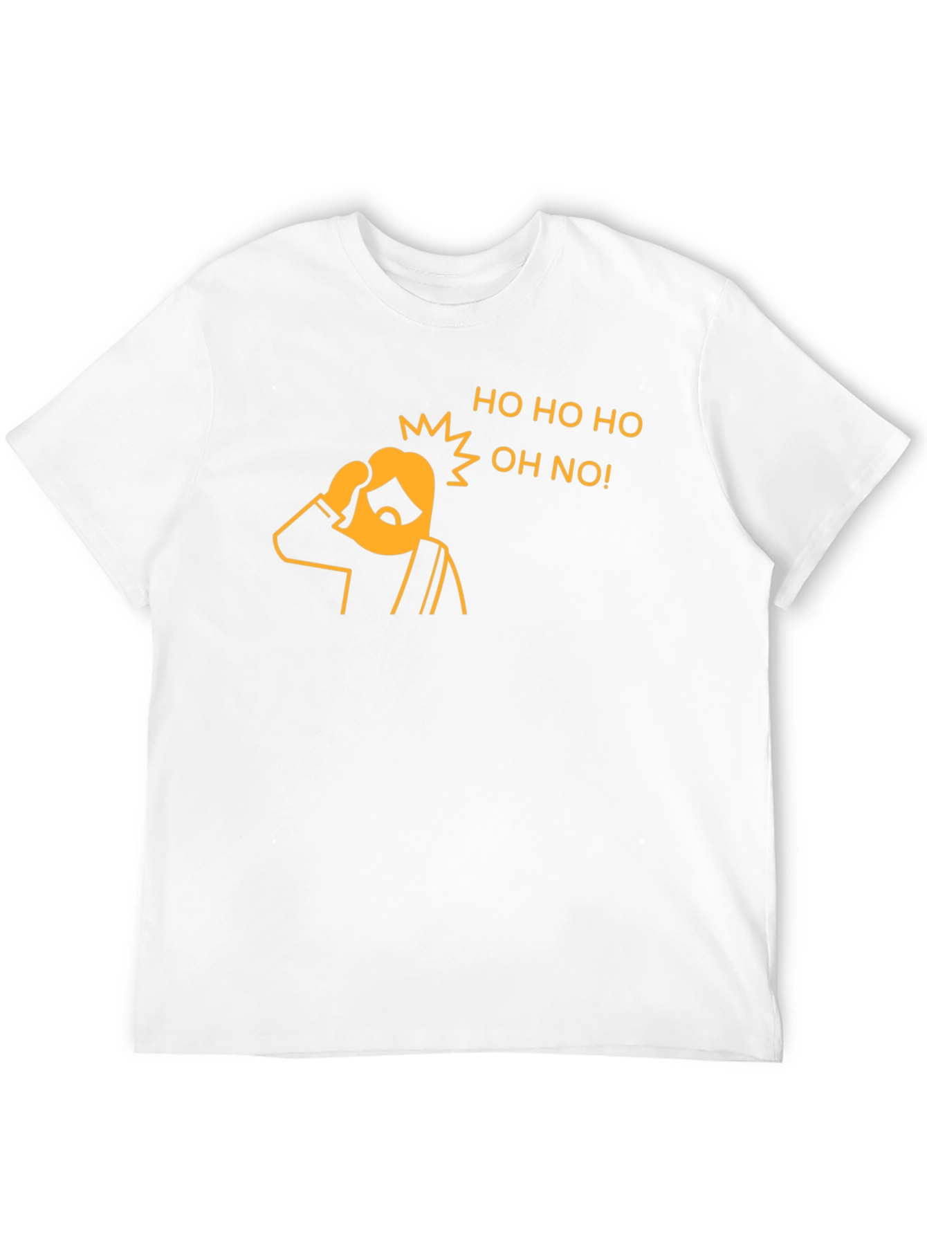 Black Funny Christmas 'Ho Ho Ho Oh No' Graphic T-Shirt view 12