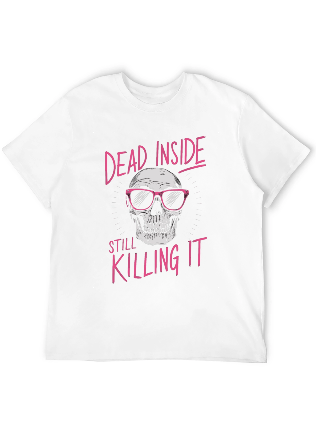 Black Dead Inside T-Shirt - Skull with Sunglasses Graphic Tee view 12