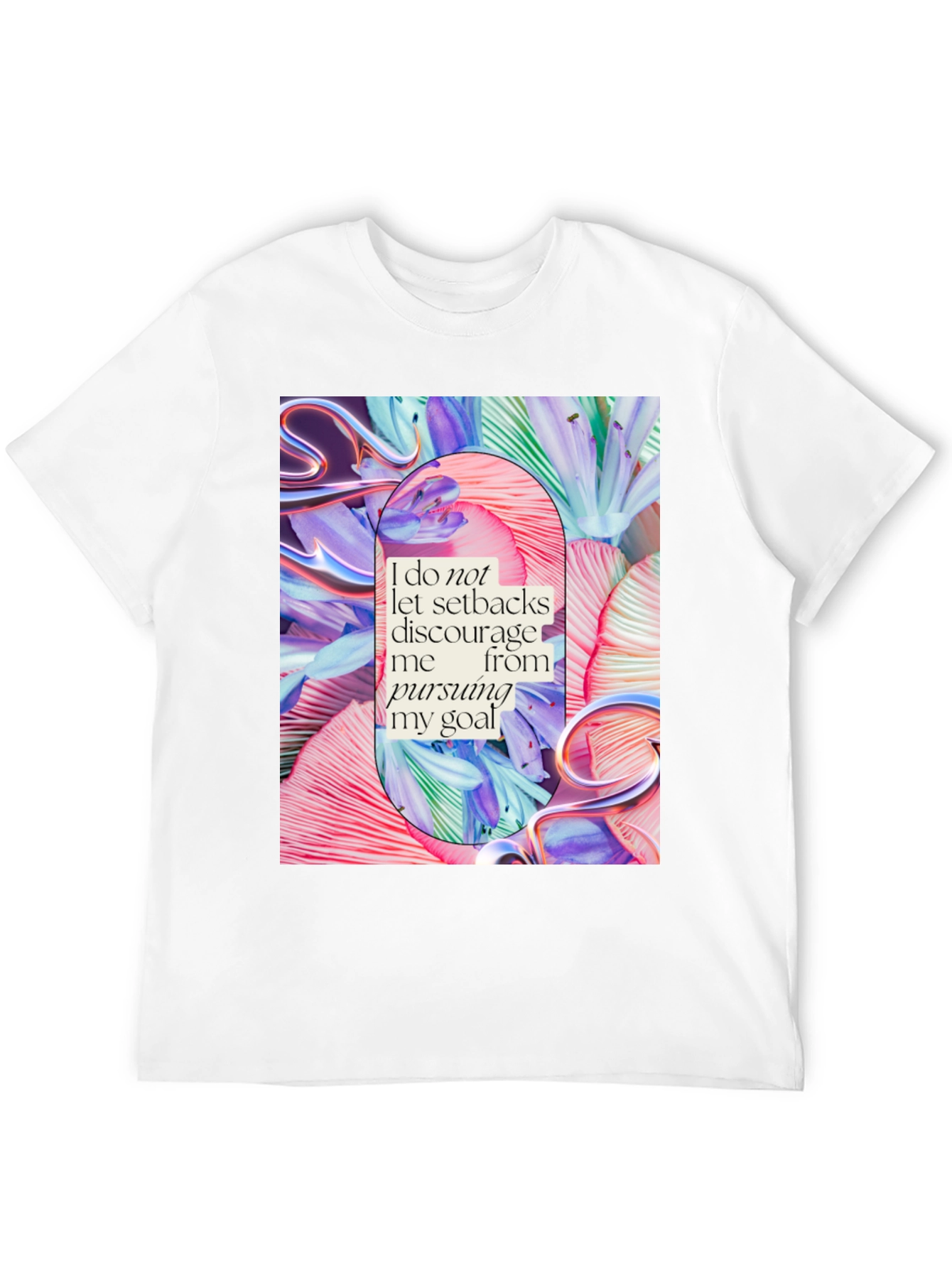 Black Motivational Graphic Tee: Pursue Your Goals view 12