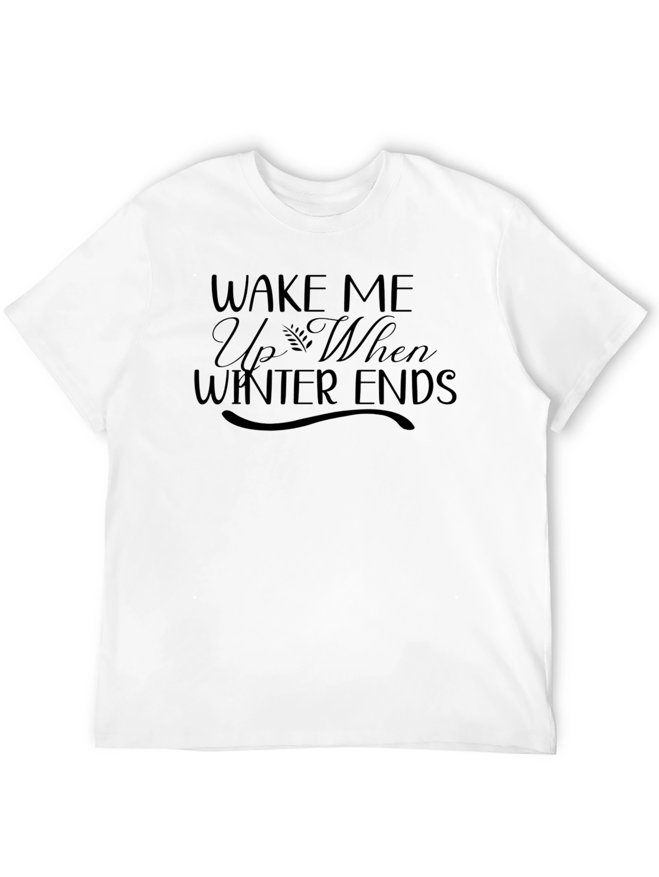 Black Wake Me Up When Winter Ends Graphic Tee view 12