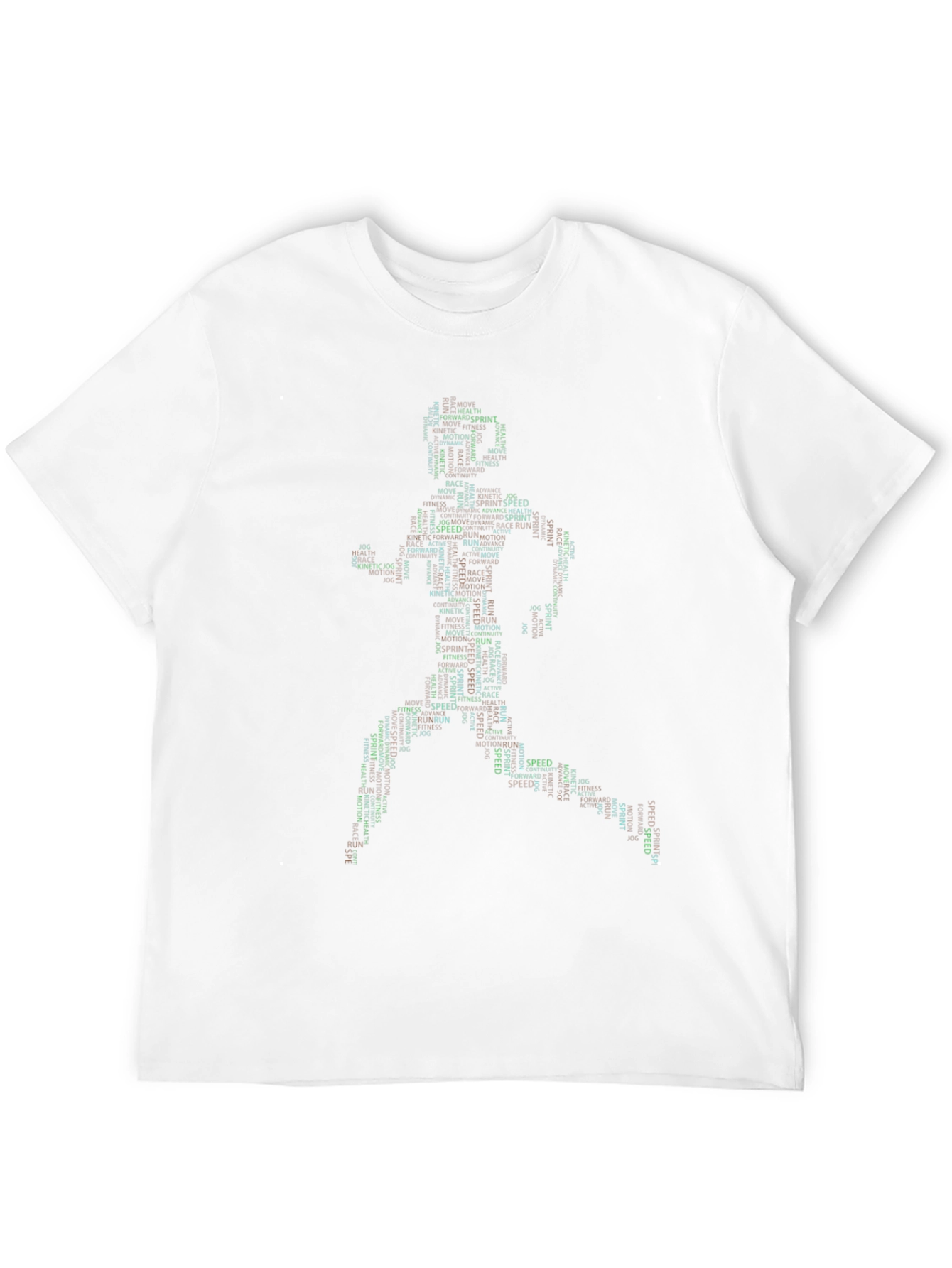 Black Runner Word Art Graphic T-Shirt - Speed & Motion Design view 12