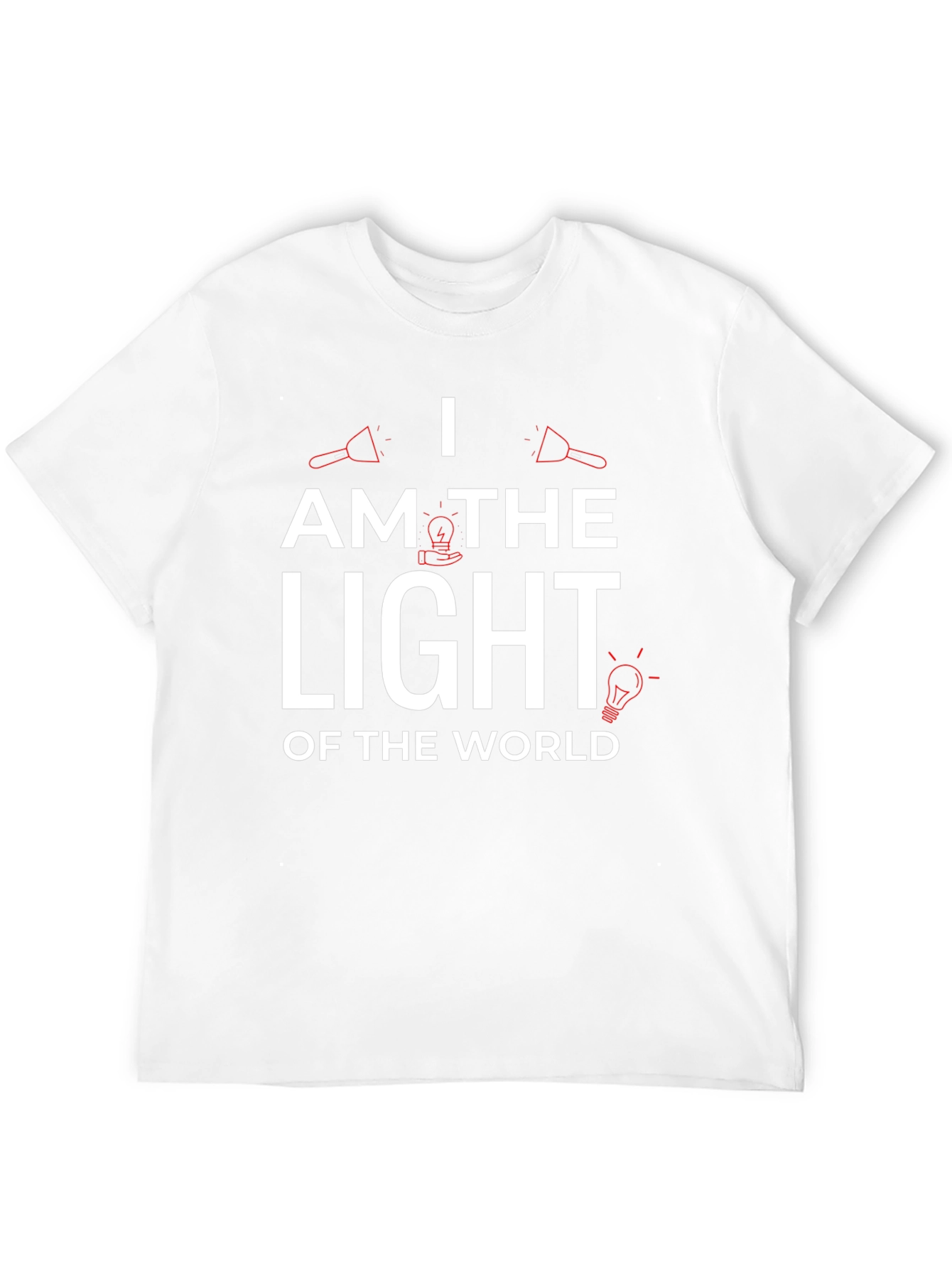 Black I am the Light Graphic Print T-Shirt view 12