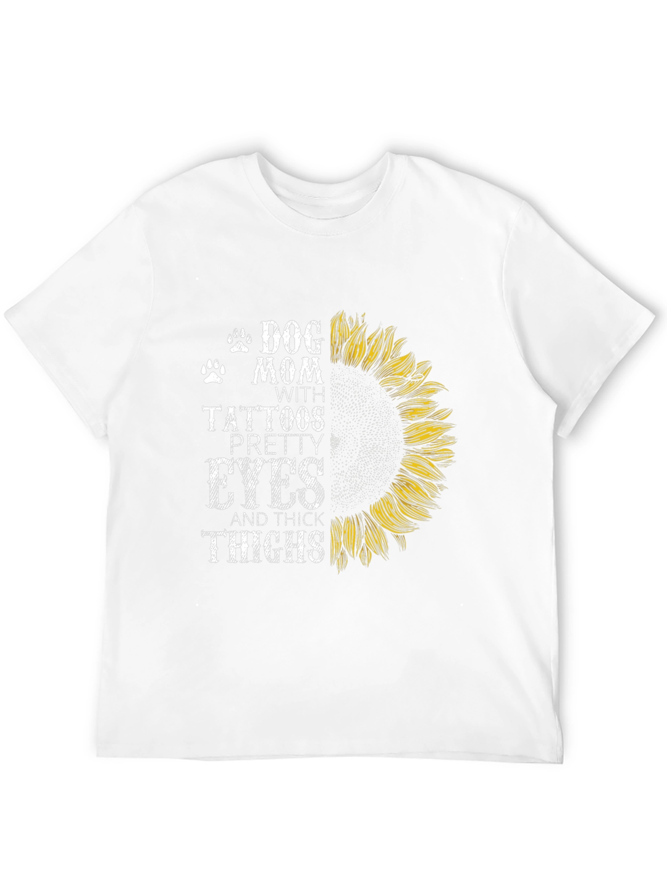 Black Dog Mom Tattoo Sunflower Graphic T-Shirt view 12
