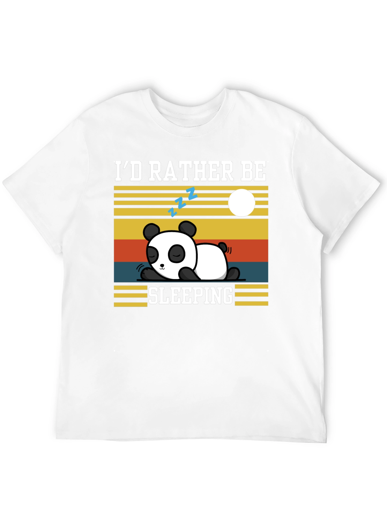 Black I'd Rather Be Sleeping Panda T-Shirt view 12