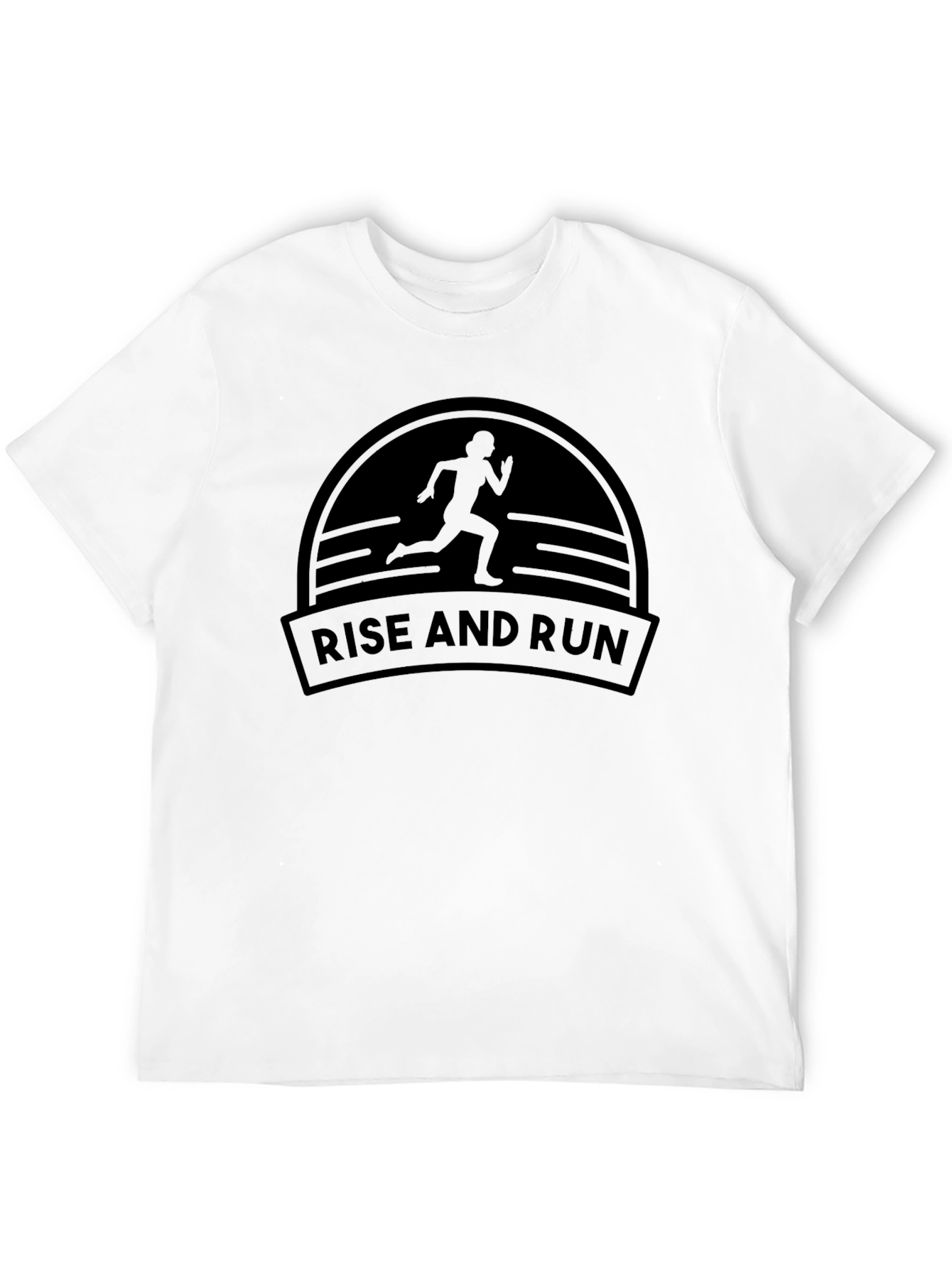 Black Rise and Run Graphic T-Shirt - Black Casual Tee view 12