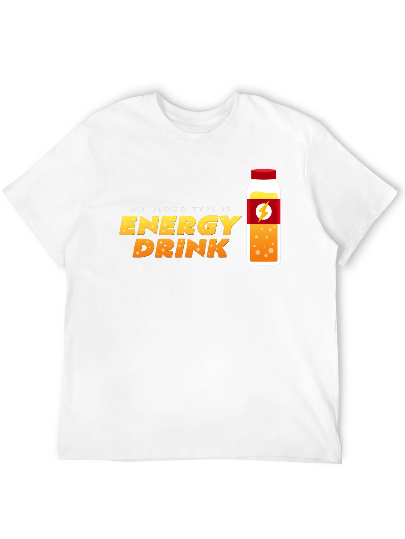 Black Energy Drink Blood Type T-Shirt - Novelty Graphic Tee view 12