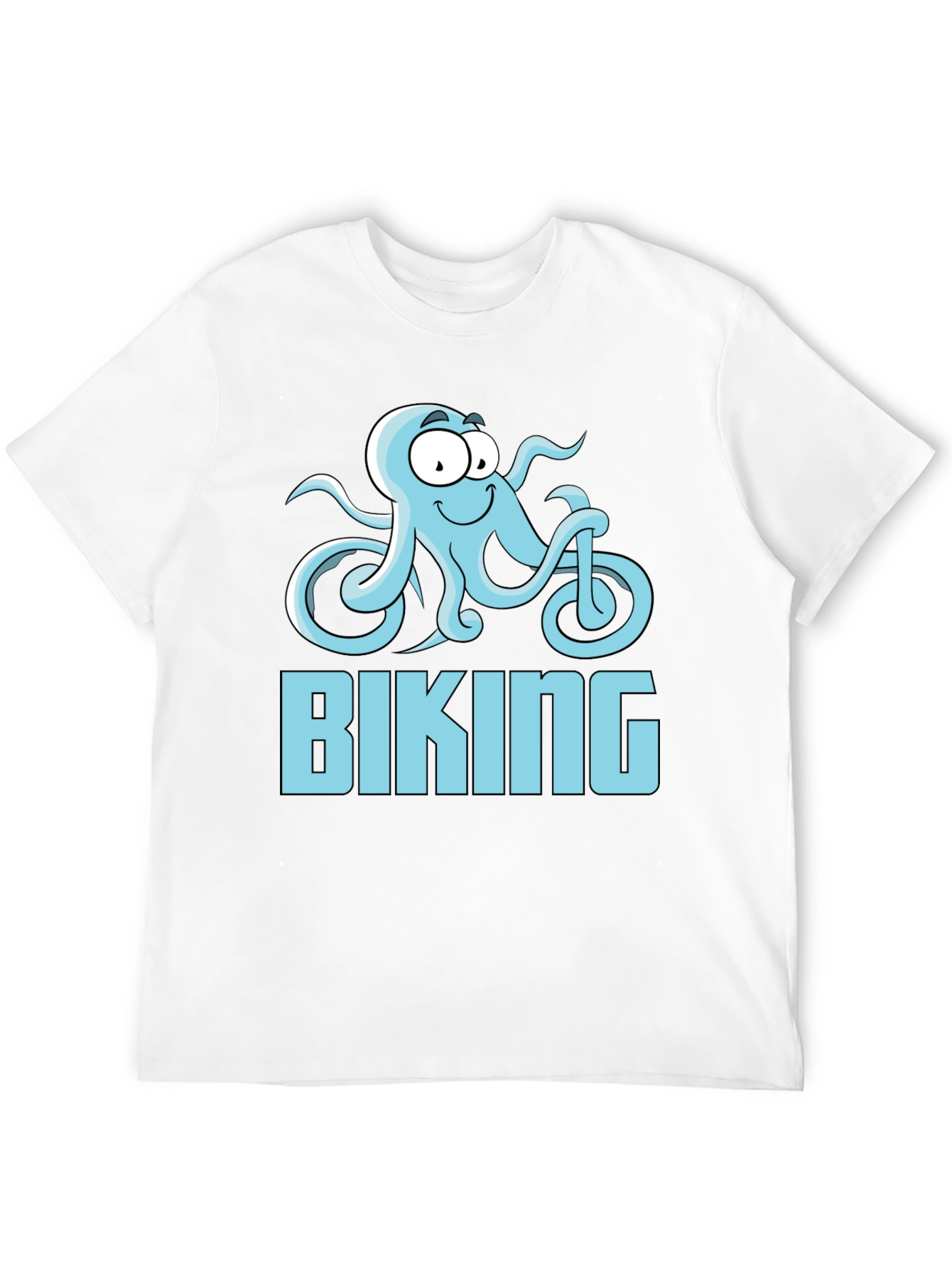 Black Octopus Biking Graphic Tee - Black Cotton T-Shirt view 12