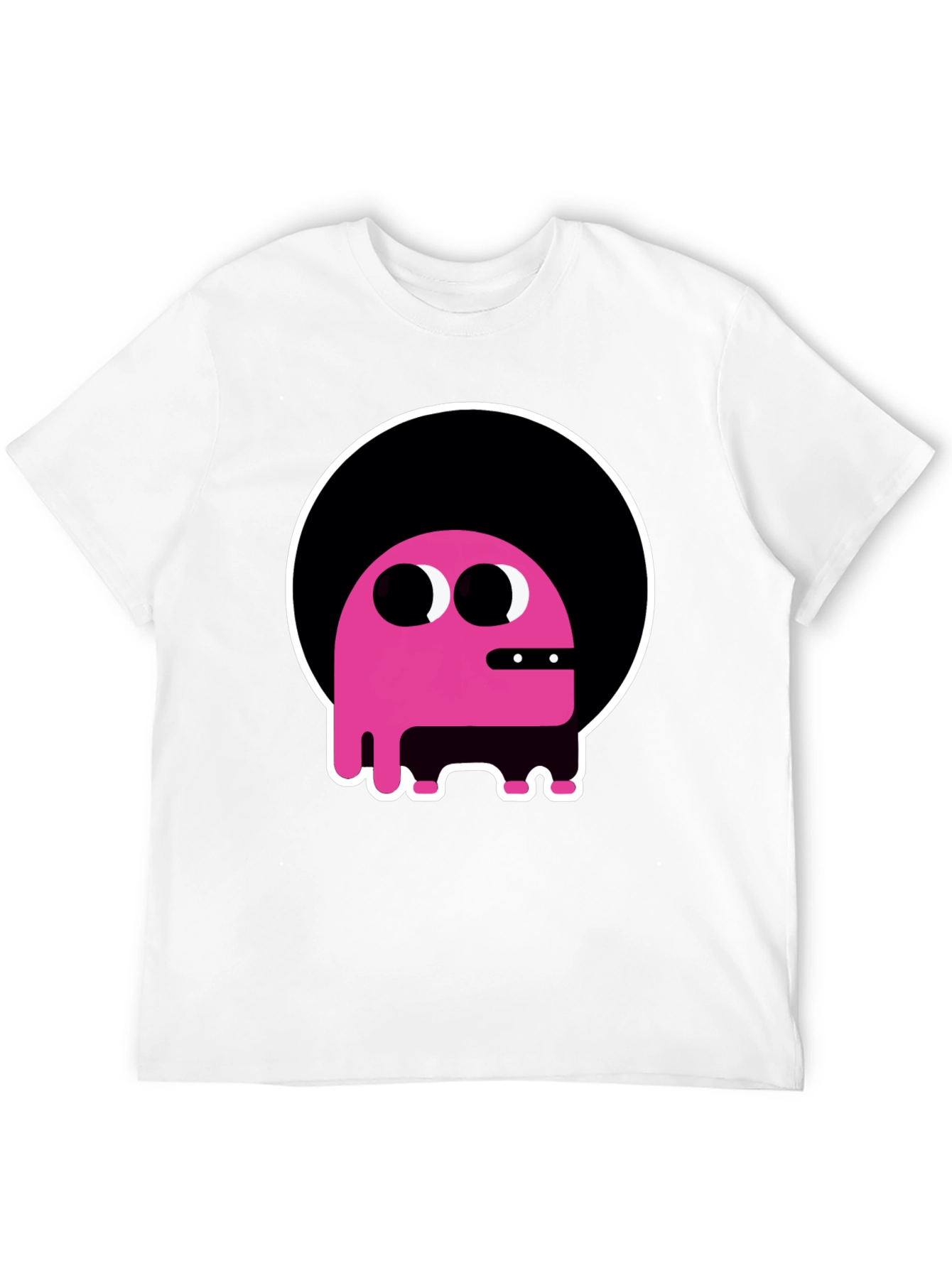 Black Funky Pink Monster Graphic T-Shirt view 12