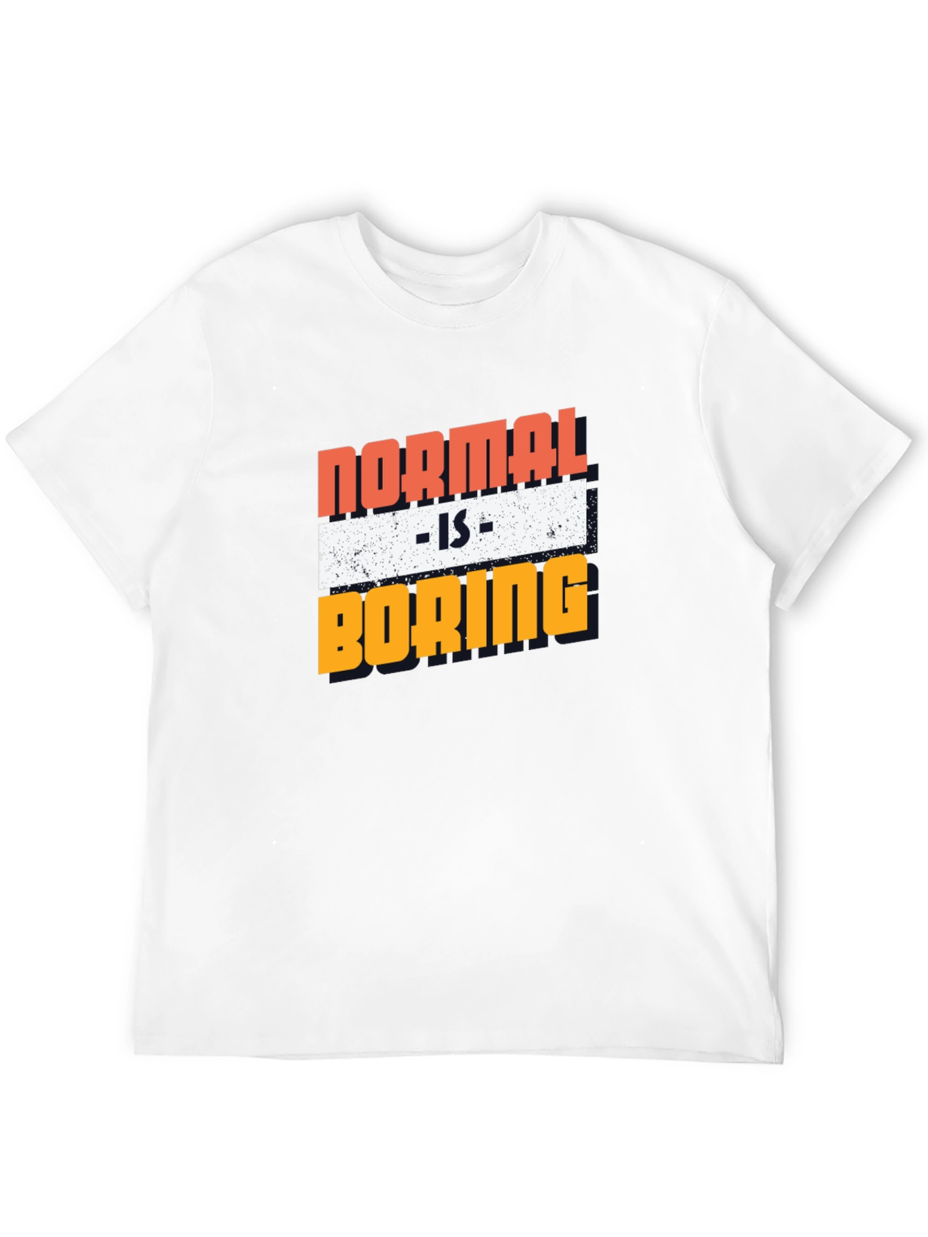 Black Normal is Boring Graphic Tee - Men's Black T-Shirt view 12