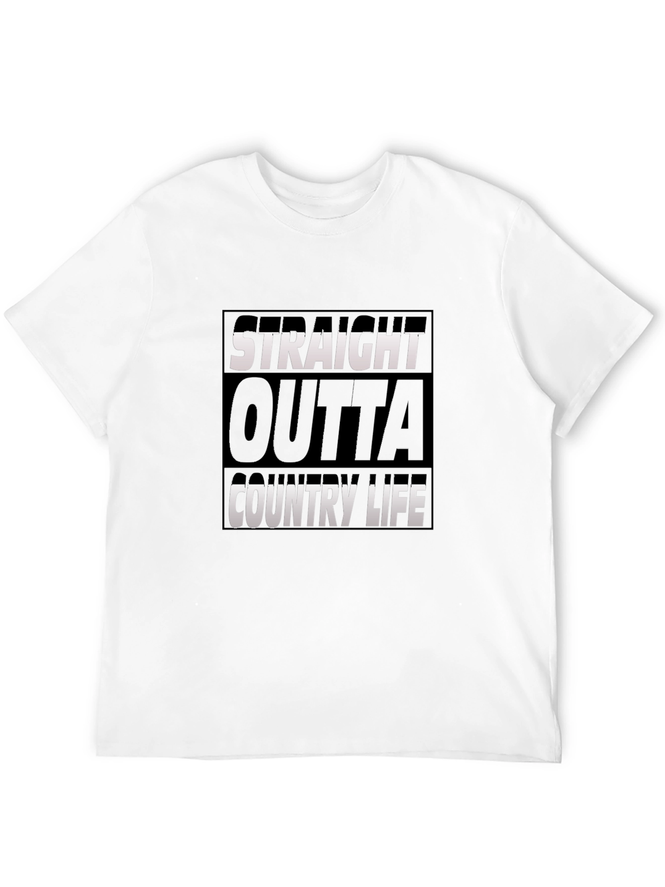 Straight Outta Country Life T-Shirt - Graphic Tee - 12