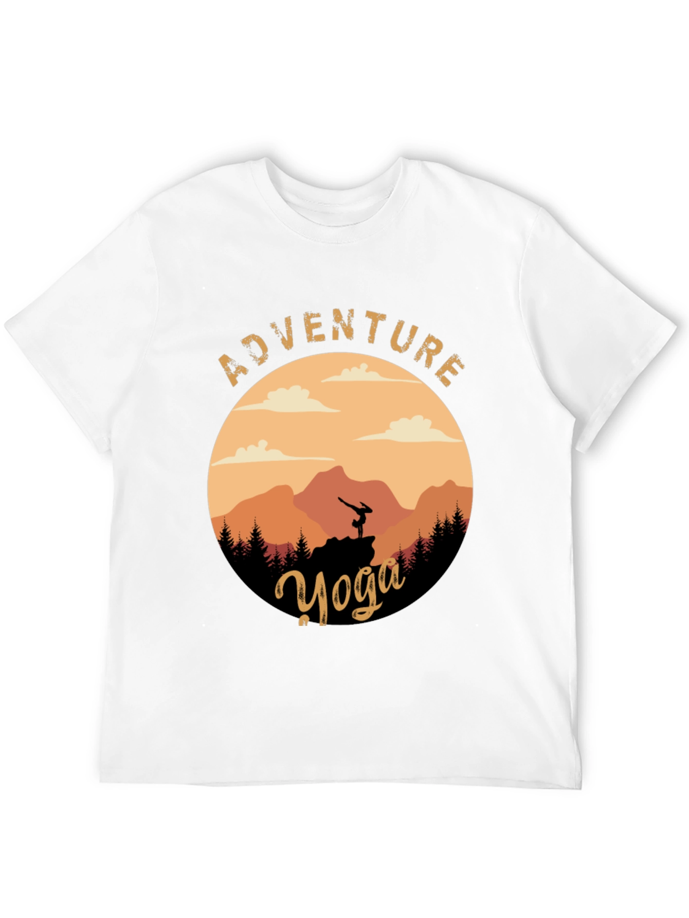 Black Adventure Yoga Graphic Tee - Nature & Fitness view 12