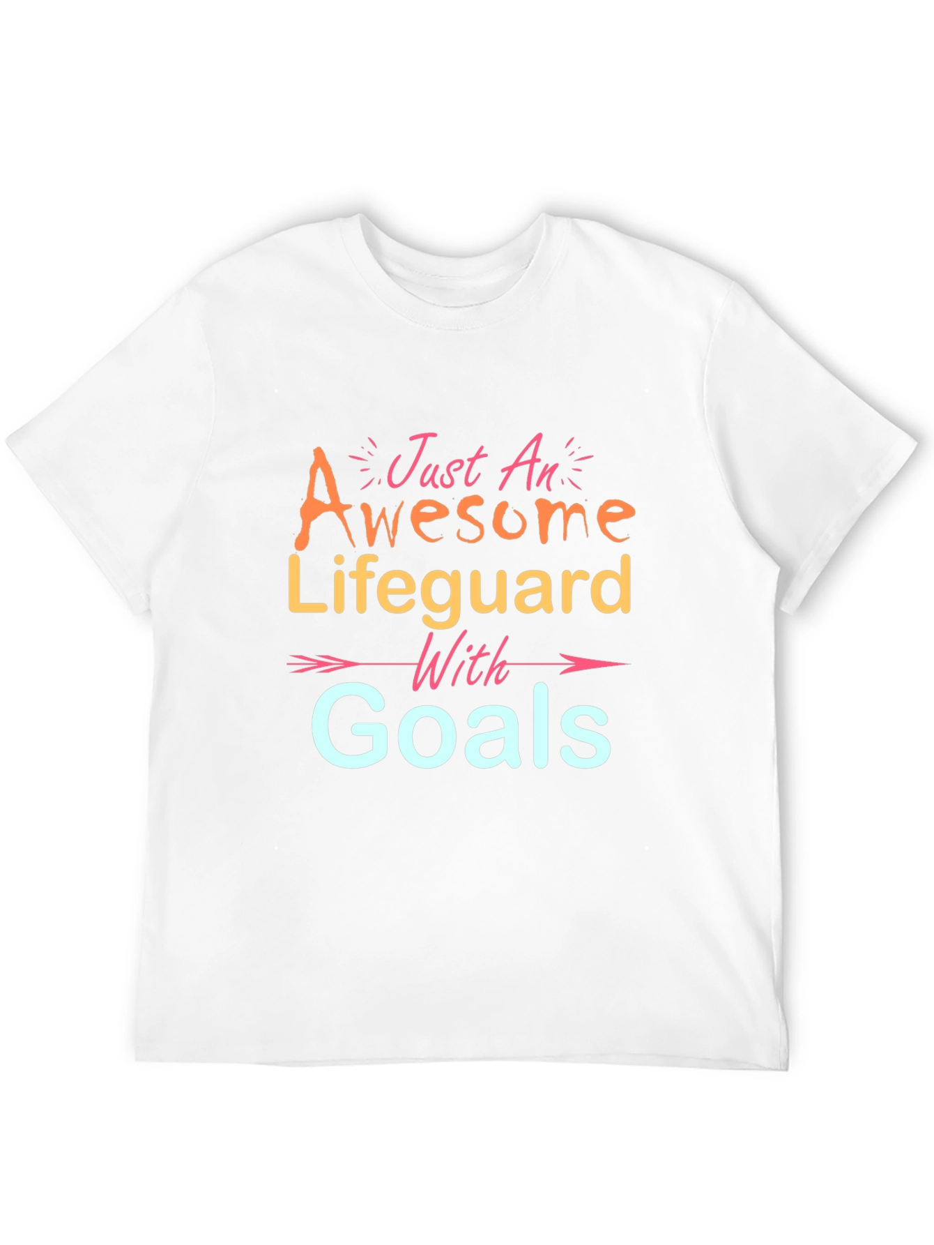 Black Awesome Lifeguard Goals T-Shirt - Unisex view 12