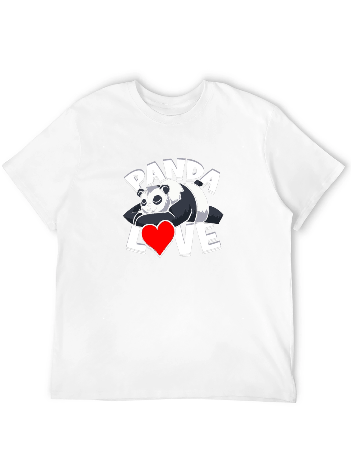 Black Panda Love Graphic T-Shirt - Casual Wear view 12