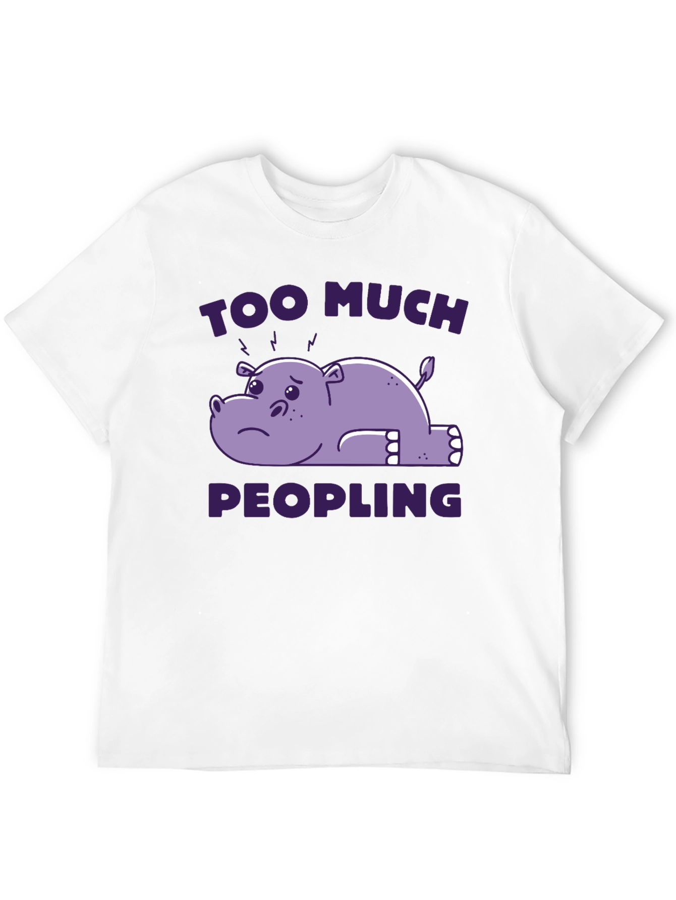 Black Too Much Peopling T-Shirt - Introvert Humor Tee view 12