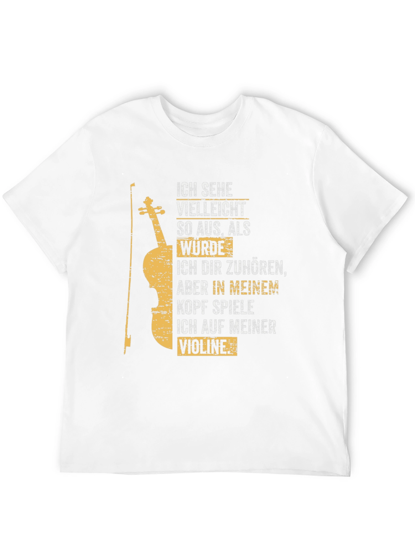 Black Violin Player T-Shirt - German Text view 12