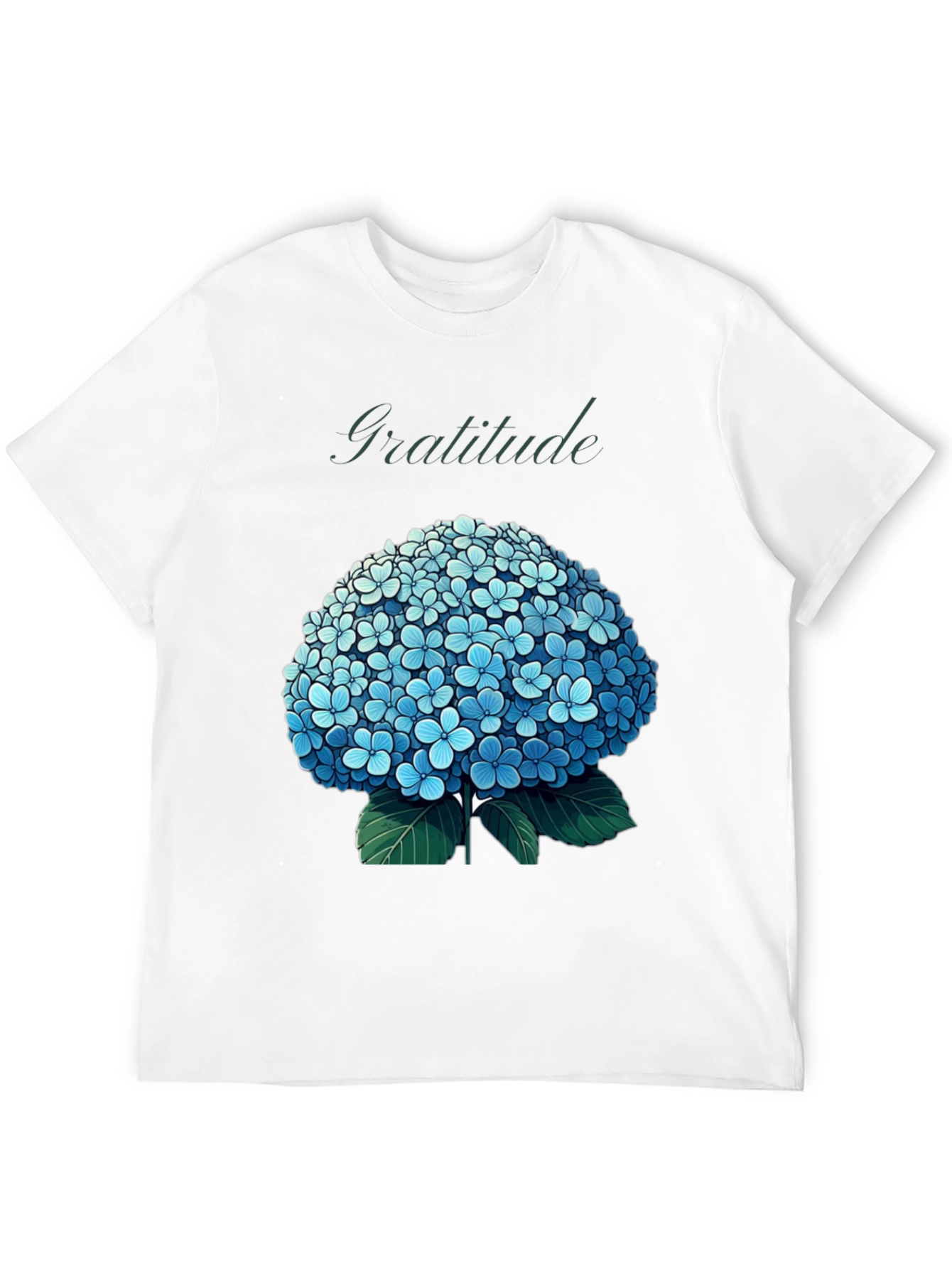 Black Gratitude Hydrangea Graphic Tee - Black view 12