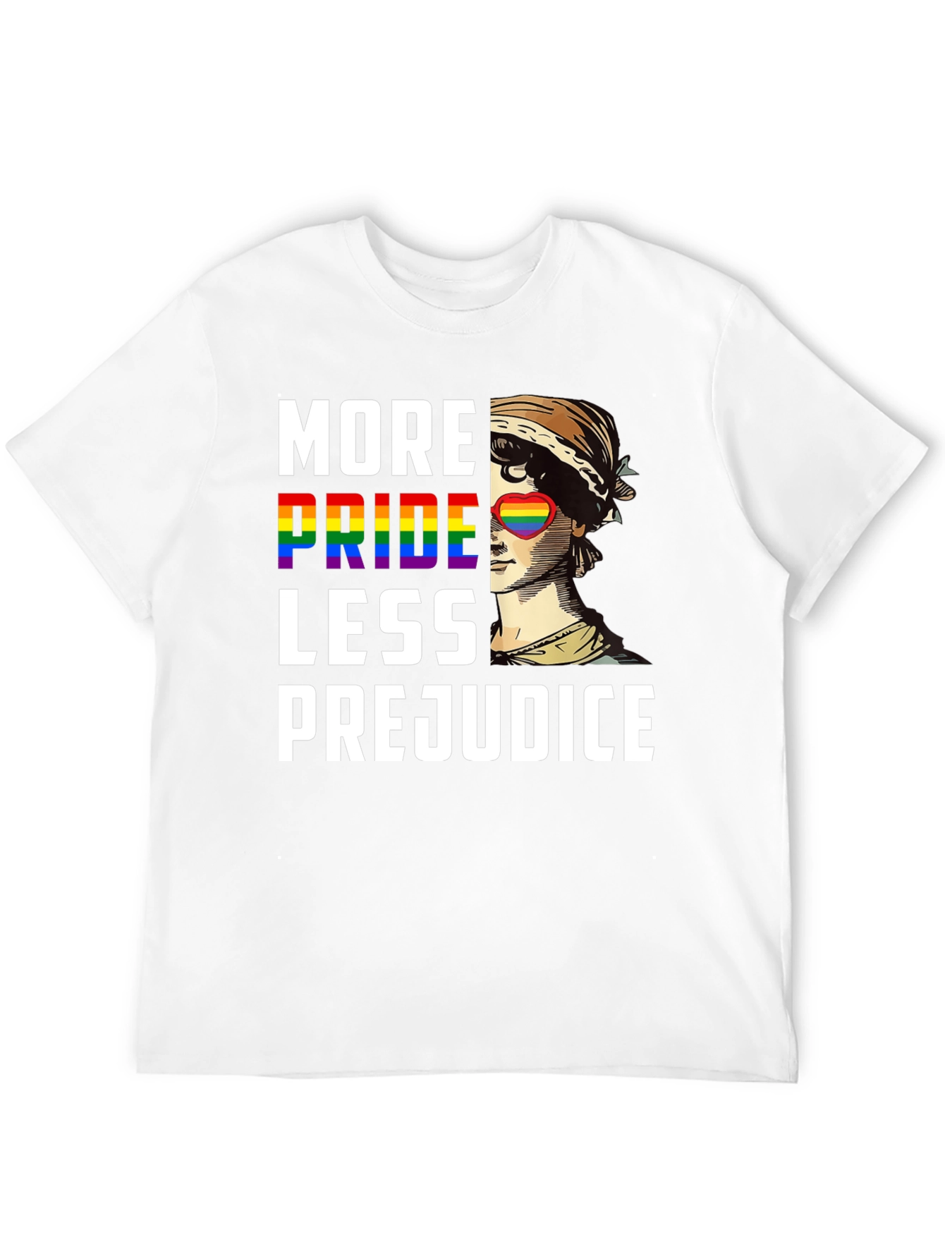 Black More Pride Less Prejudice Graphic T-Shirt view 12