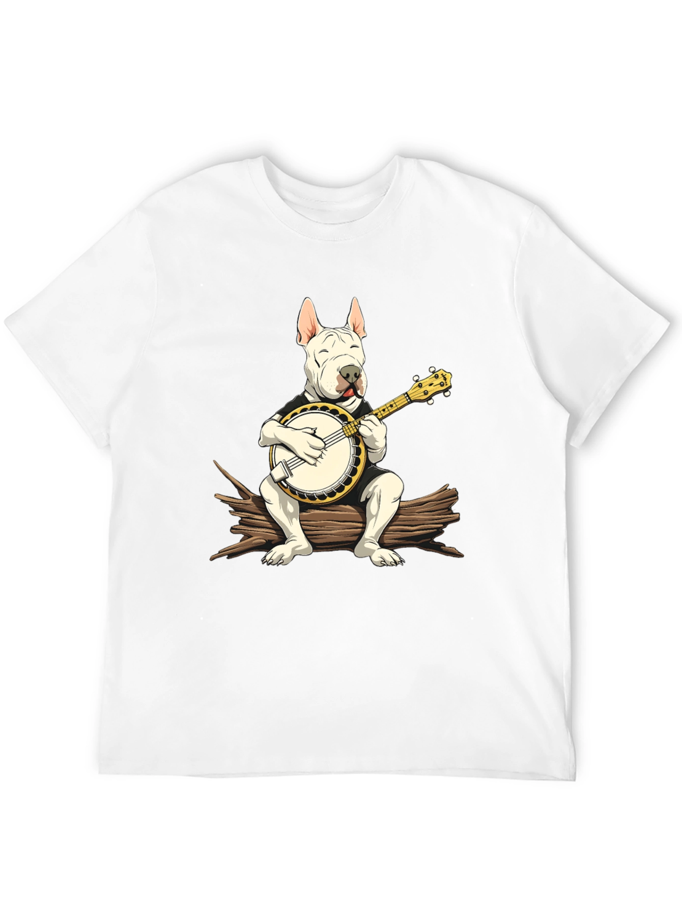 Black Dog Playing Banjo Graphic T-Shirt view 12