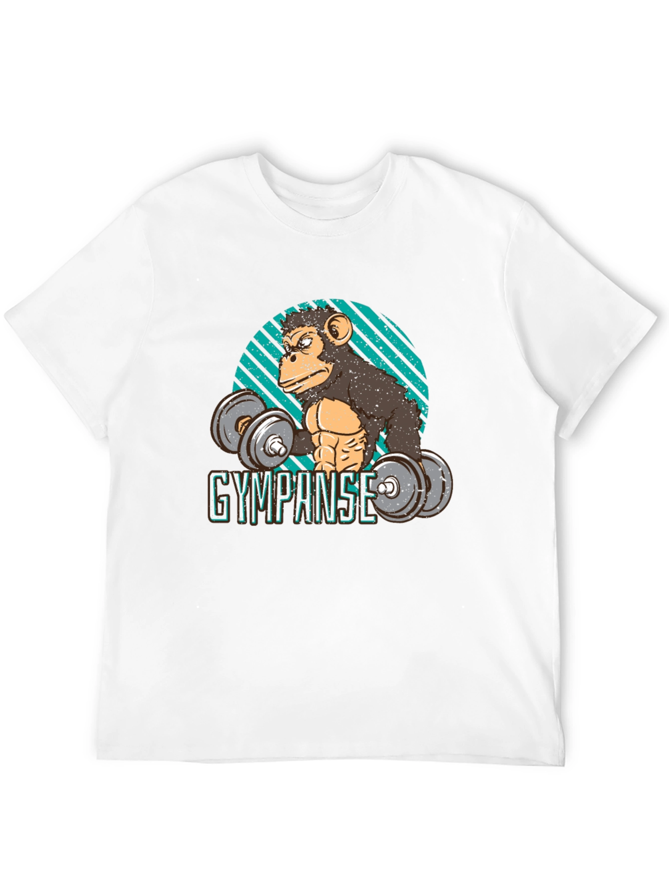 Black Gympanse Workout T-Shirt - Funny Gym Ape Tee view 12