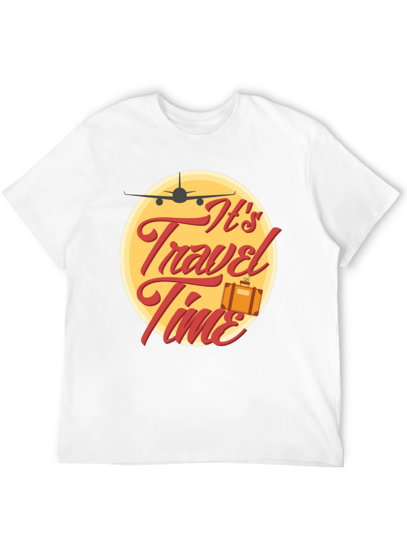 Black It's Travel Time Black Graphic Tee view 12