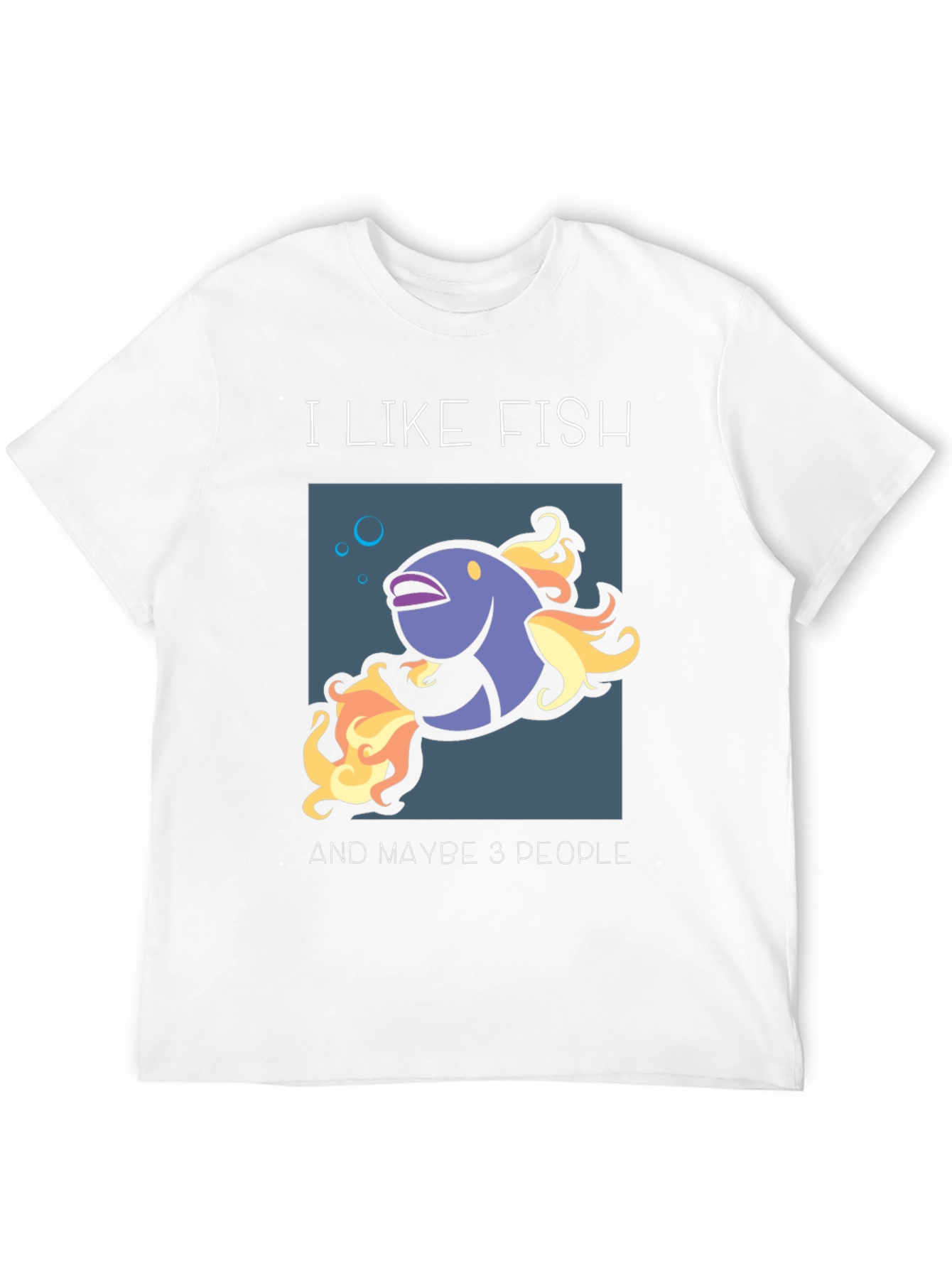 Black I Like Fish & Maybe 3 People Graphic Tee view 12