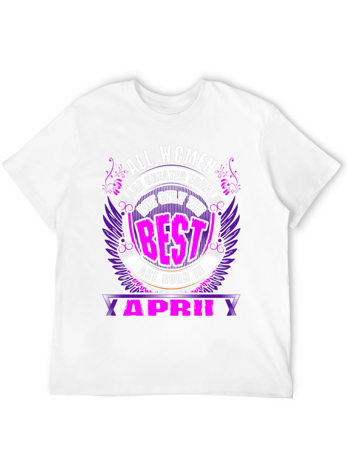 Black All Women are Created Equal April Birthday T-Shirt view 12