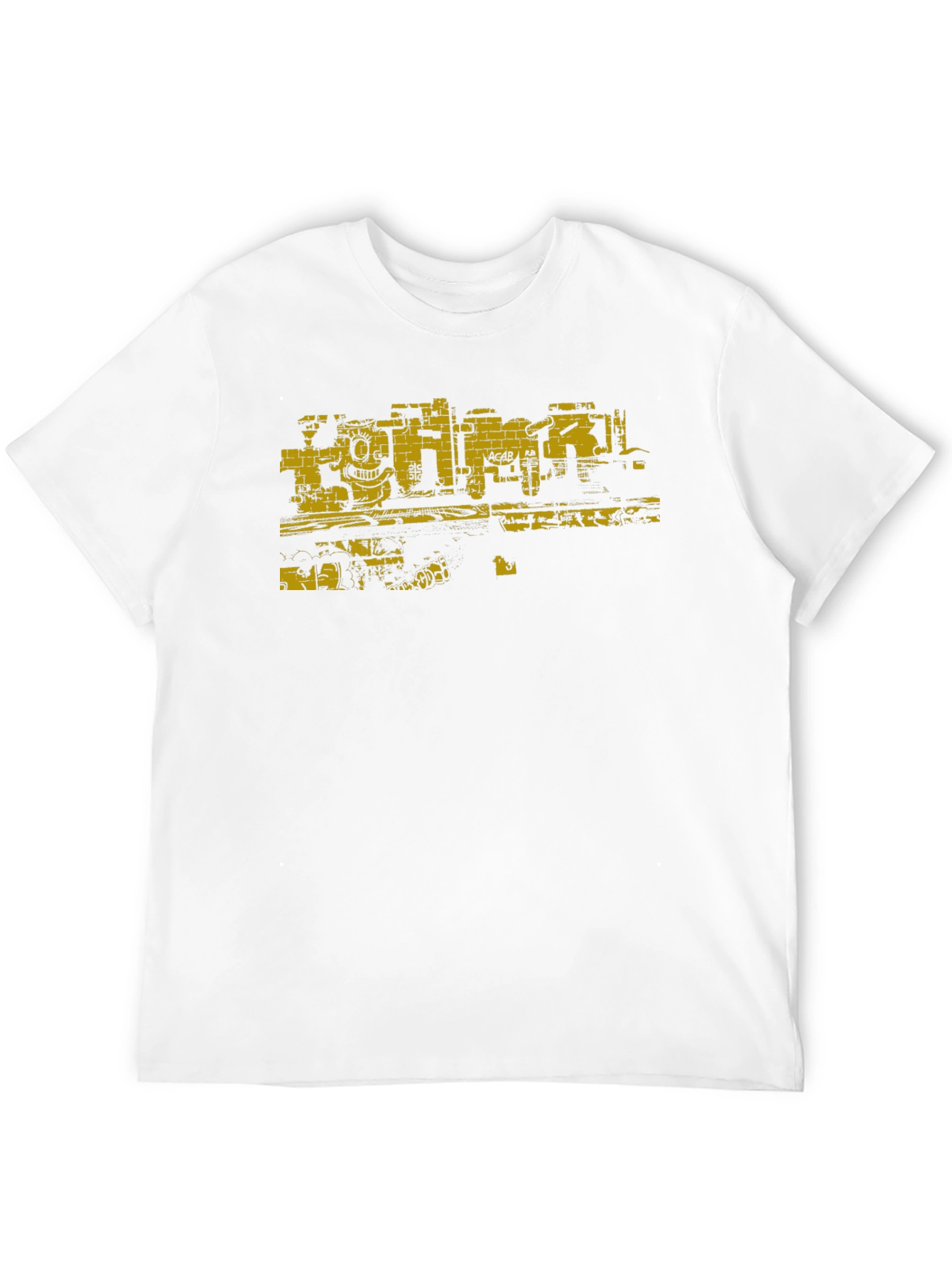 Black Graphic Tee: Graffiti Wall Art Print - Black view 12