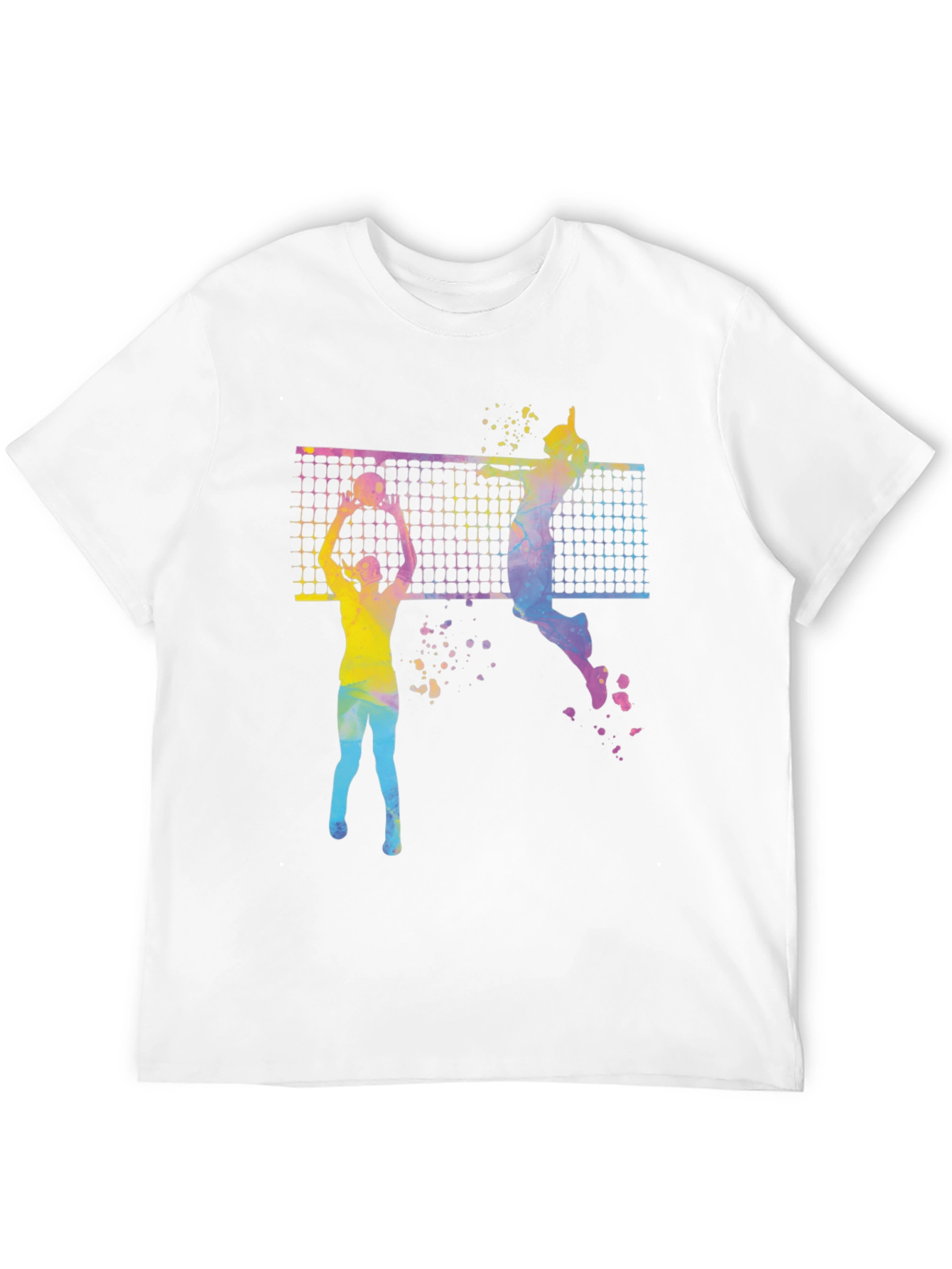 Black Volleyball Graphic Tee - Sporty Colorful Design view 12