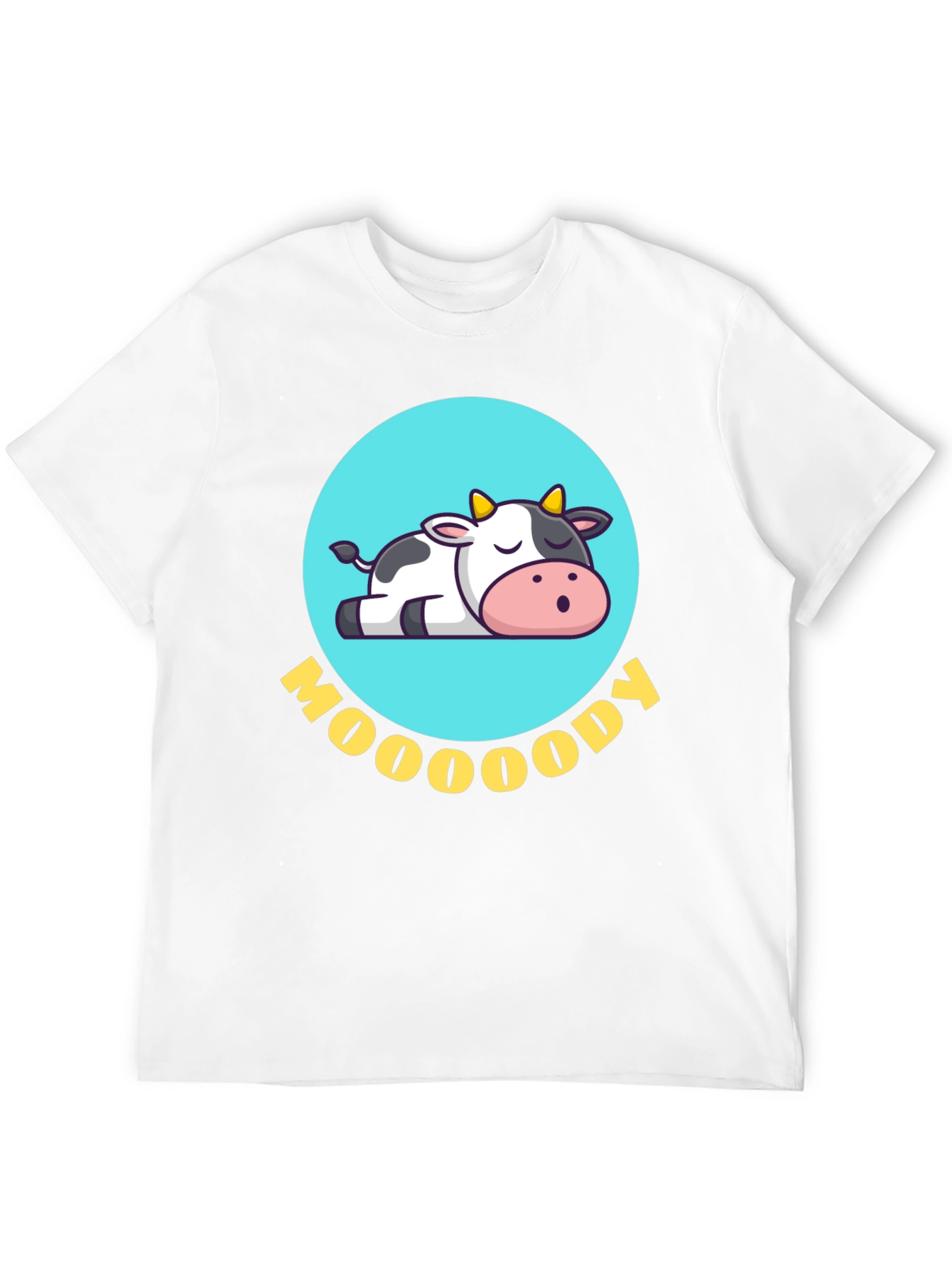 Black Moody Cow Graphic Tee - Comfortable & Stylish view 12
