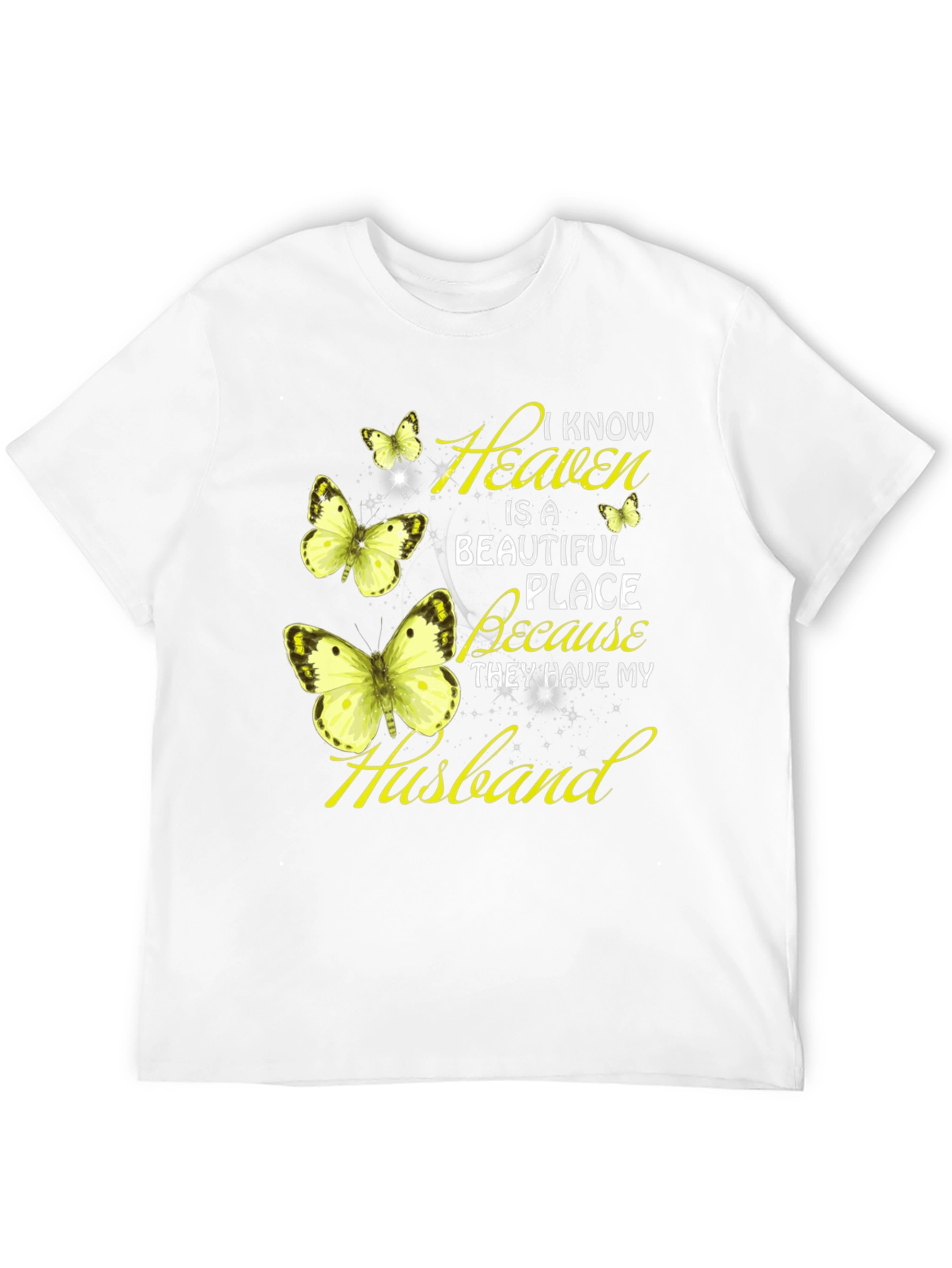 Black Heaven Husband Butterfly Graphic Tee view 12