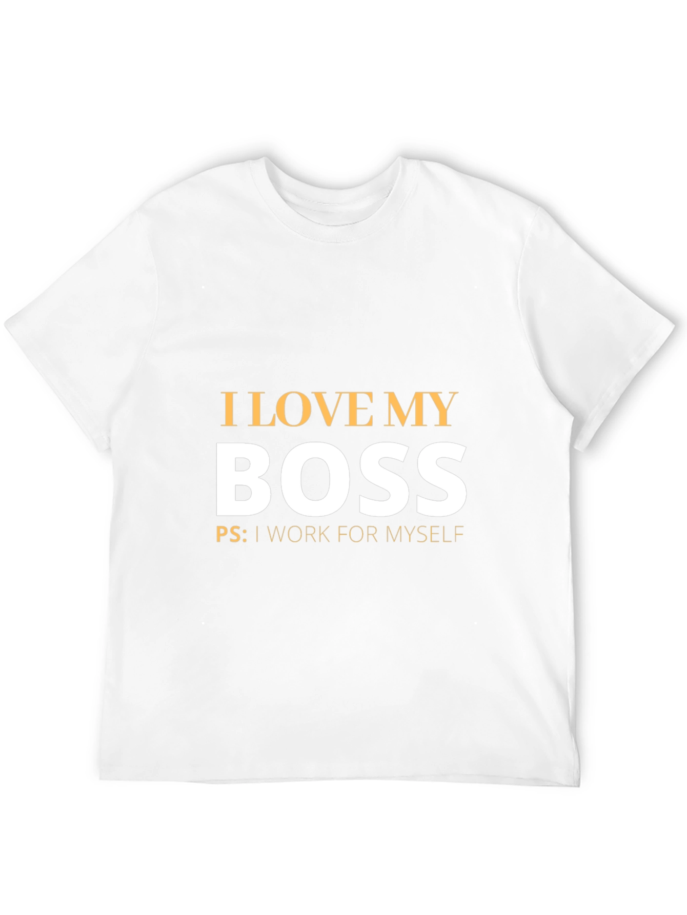 Black Funny I Love My Boss T-Shirt - Work For Myself view 12