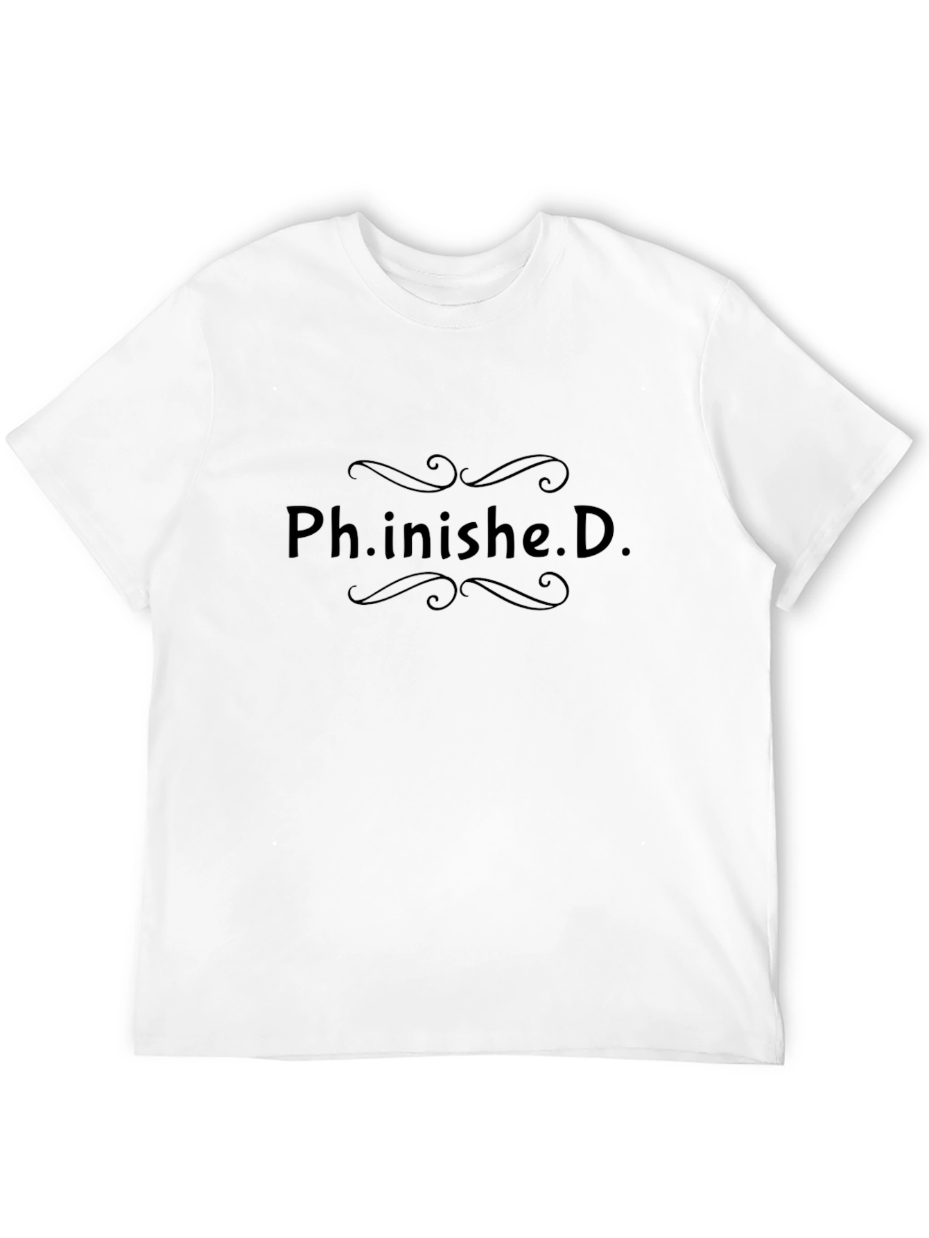 Black Ph.inish.e.D. Black T-Shirt - Graduation Humor Tee view 12