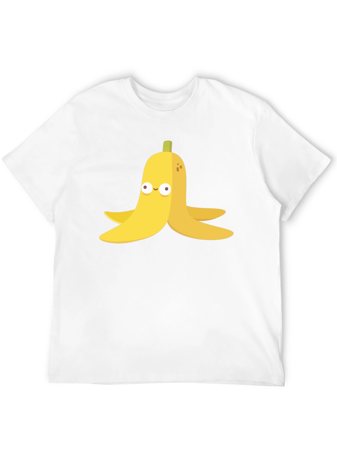 Black Banana Peel Cartoon Graphic Black T-Shirt view 12