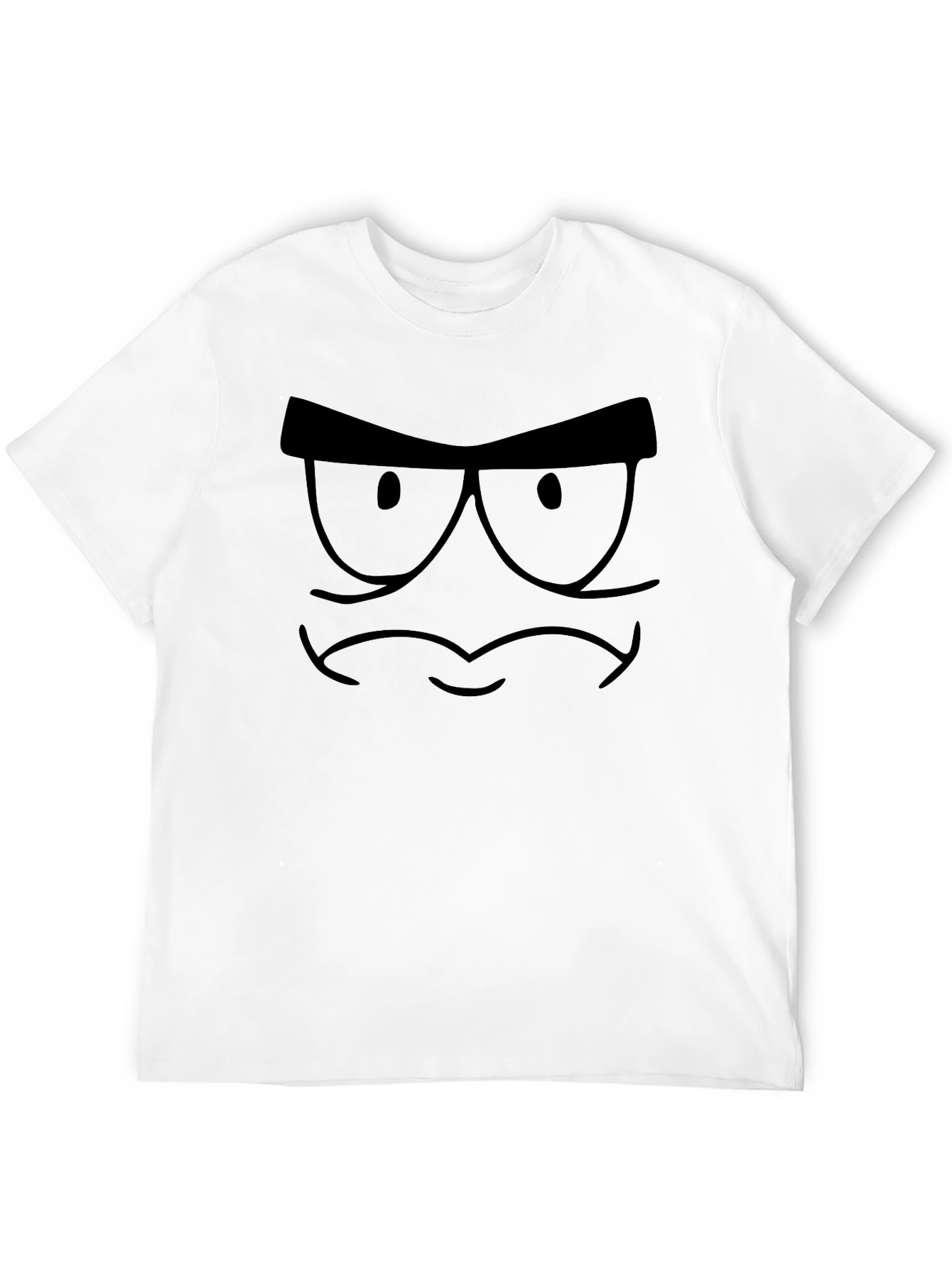 Black Angry Face Graphic Tee - Men's Black T-Shirt view 12