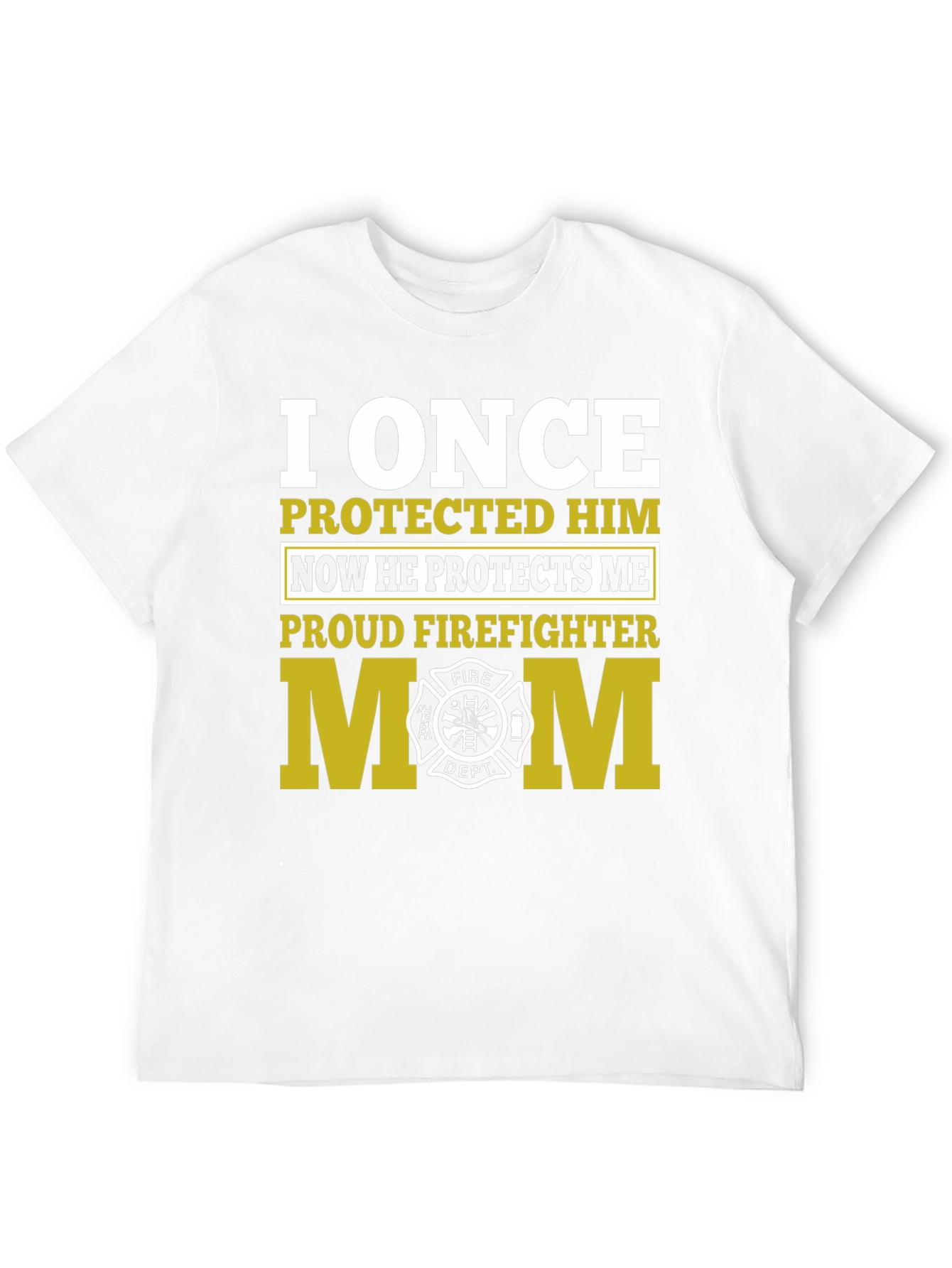 Black Proud Firefighter Mom Graphic T-Shirt view 12
