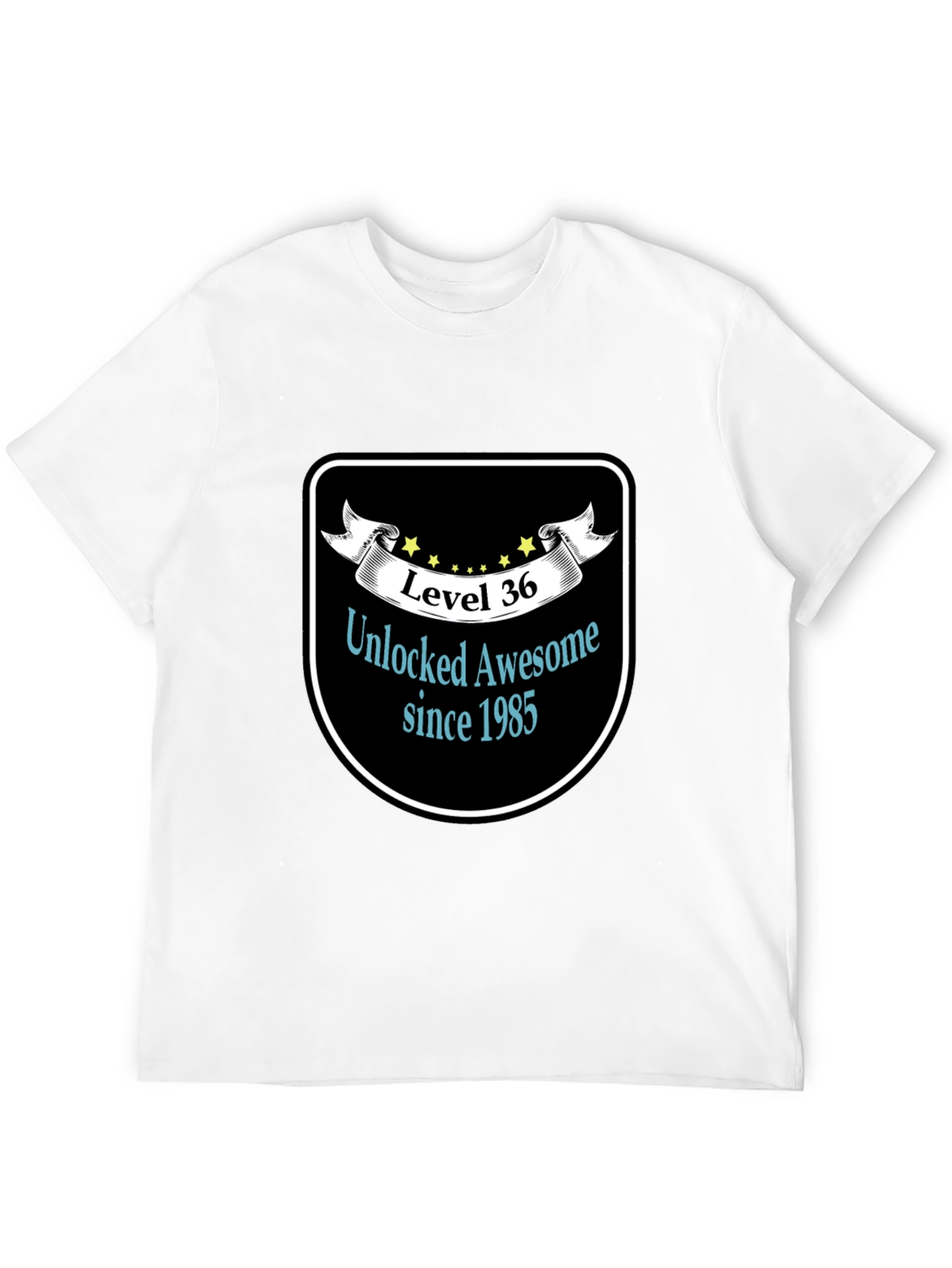 Black Level 36 Unlocked Awesome Since 1985 Black T-Shirt view 12