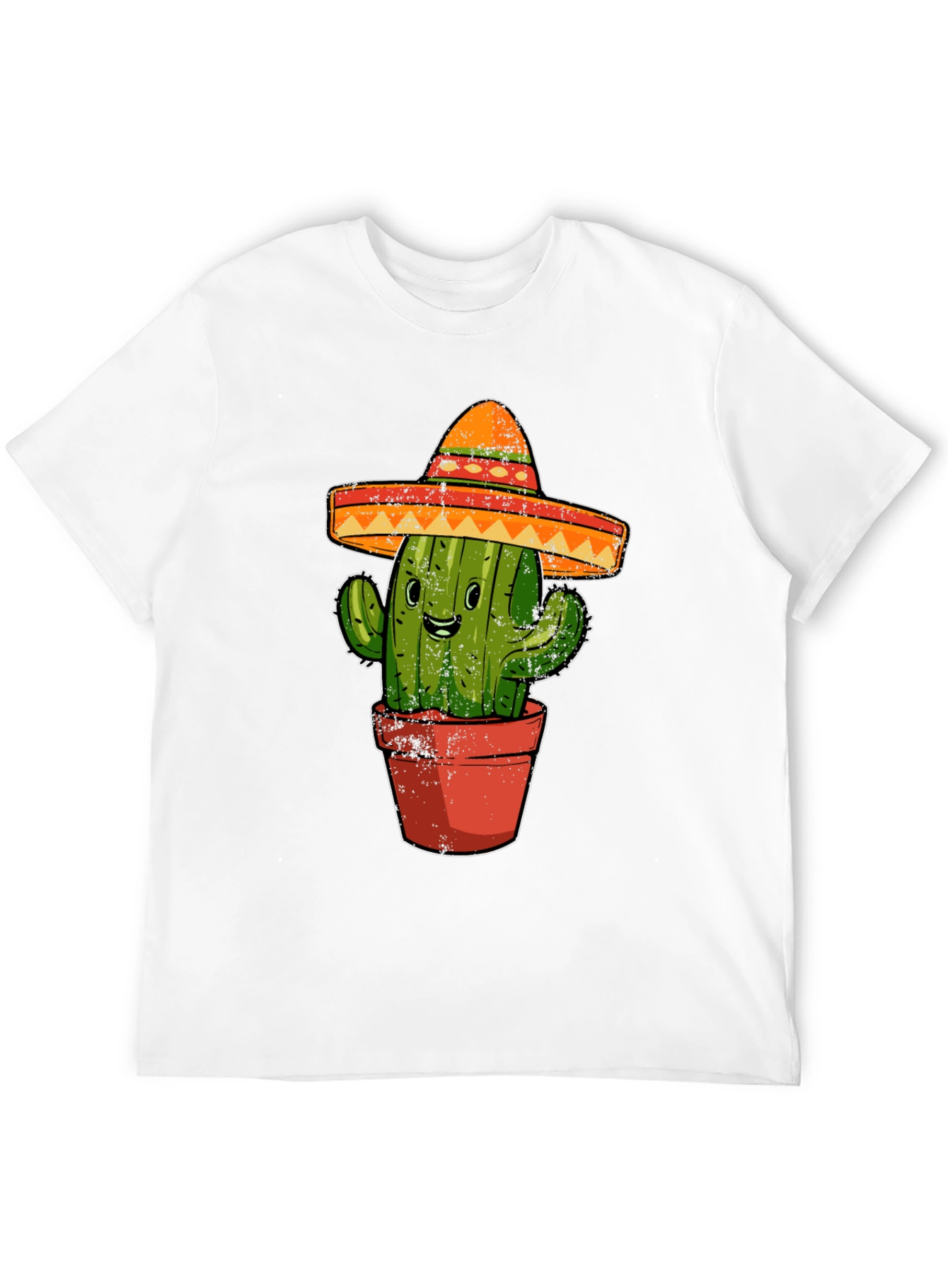 Black Cactus Sombrero Graphic Tee - Black Cotton T-Shirt view 12