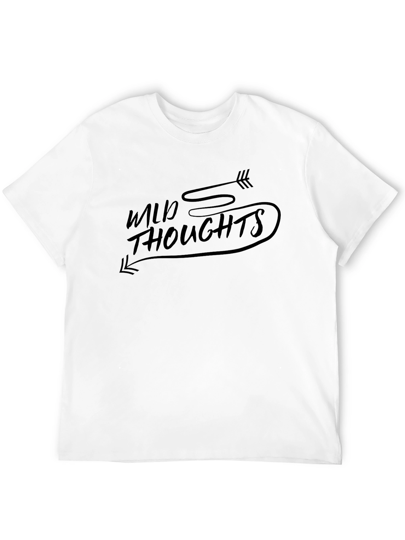 Black Wild Thoughts Graphic Tee - Modern Casual Shirt view 12