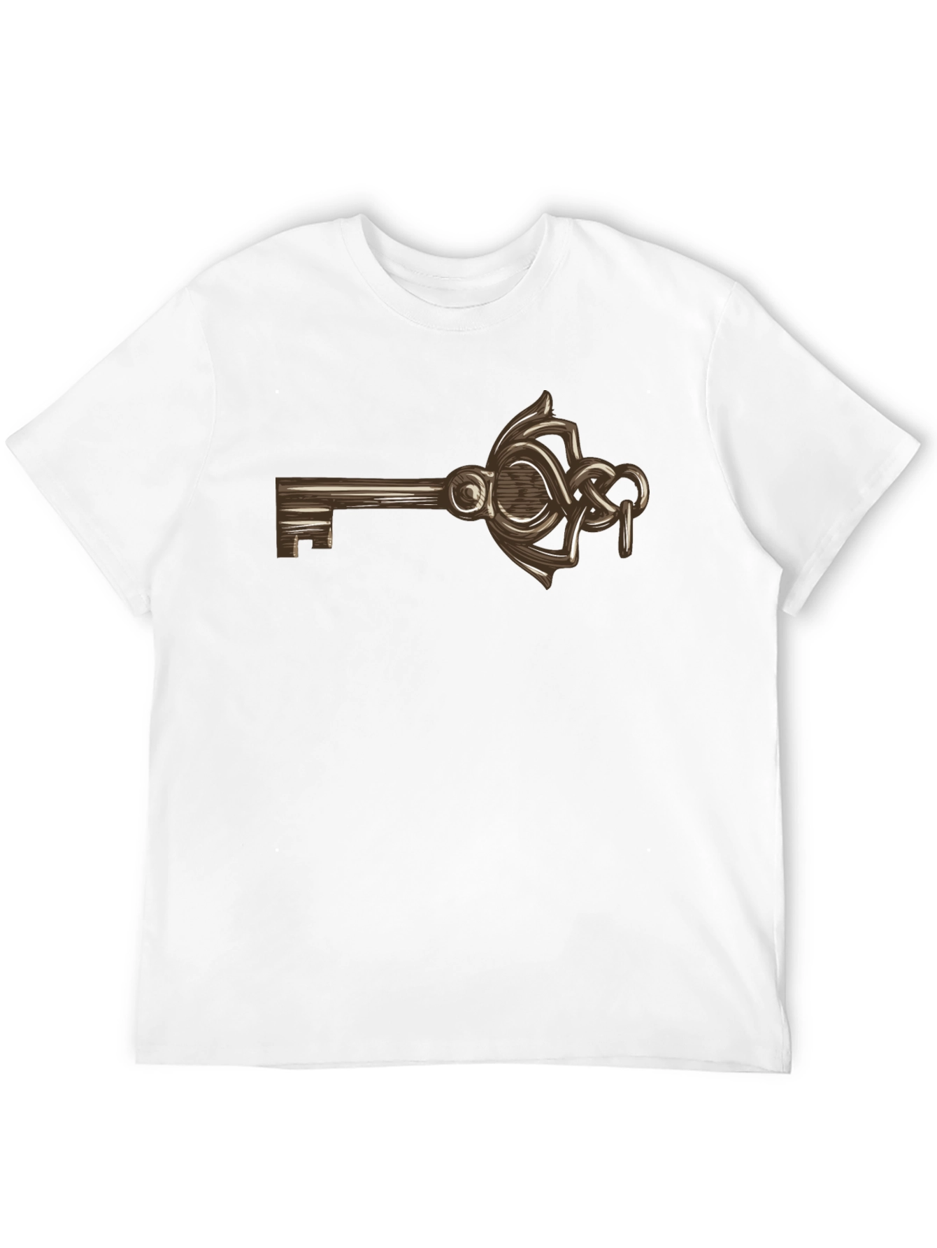 Black Vintage Key Graphic Tee - Soft Cotton Blend view 12