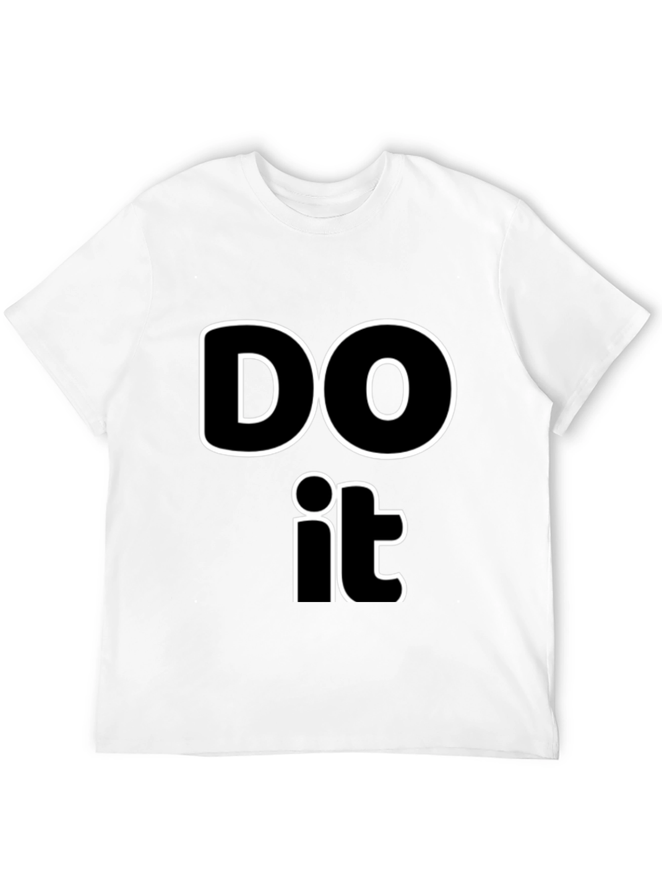 Black Motivating "Do It" Black Graphic Tee view 12