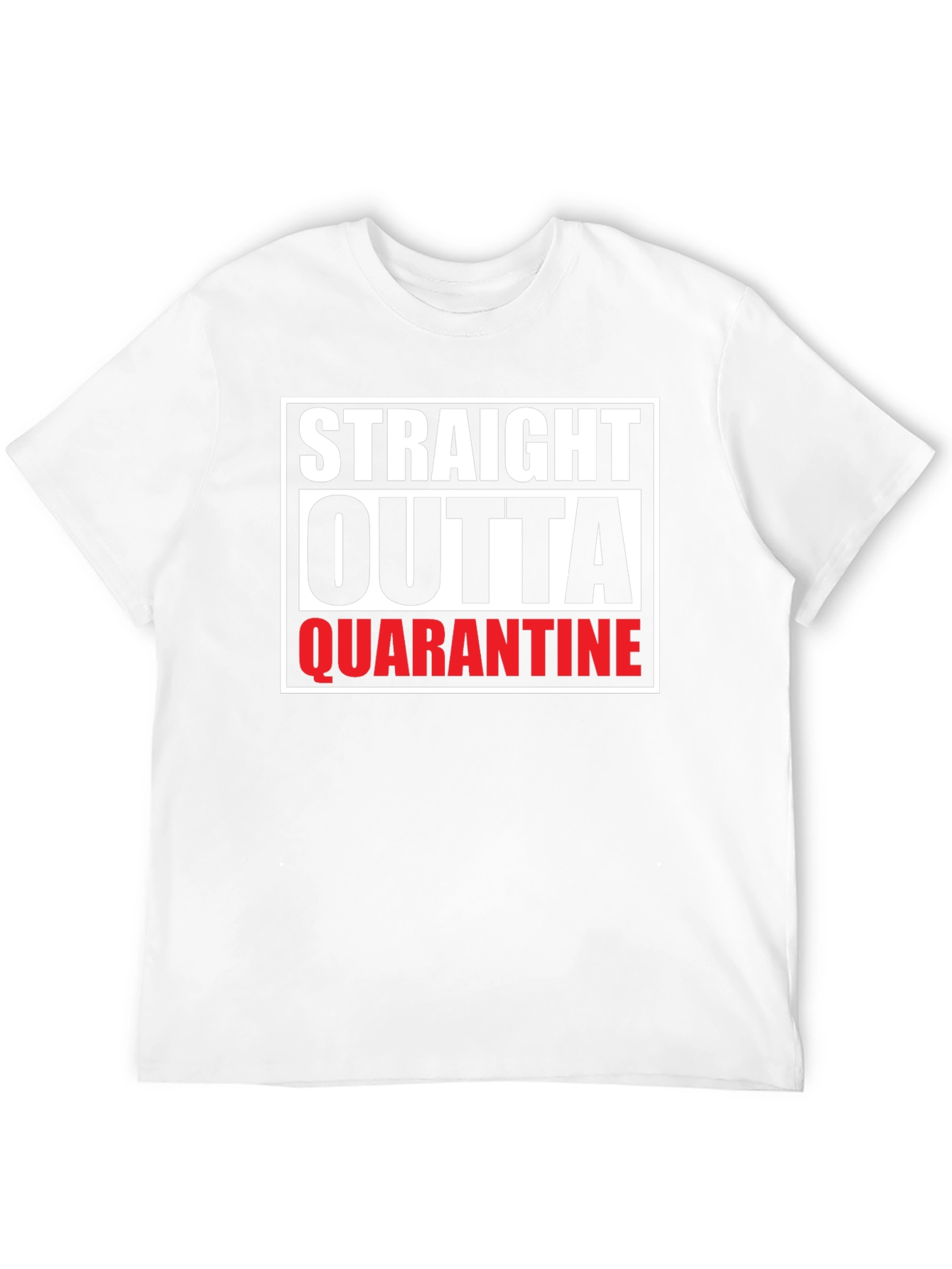 Black Straight Outta Quarantine Graphic T-Shirt view 12