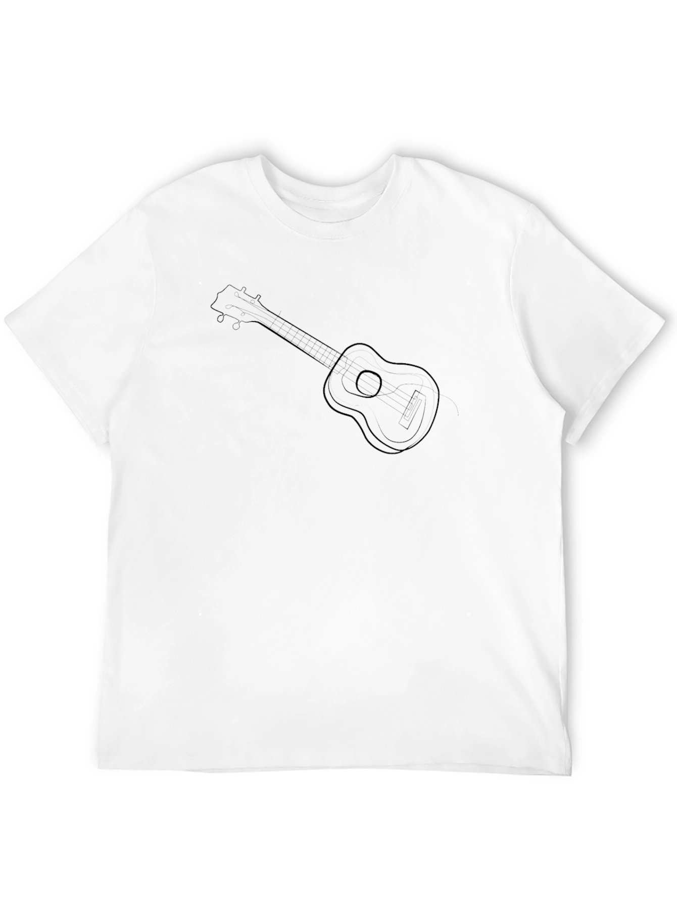 Black Ukulele Graphic Tee - Black Cotton Blend view 12