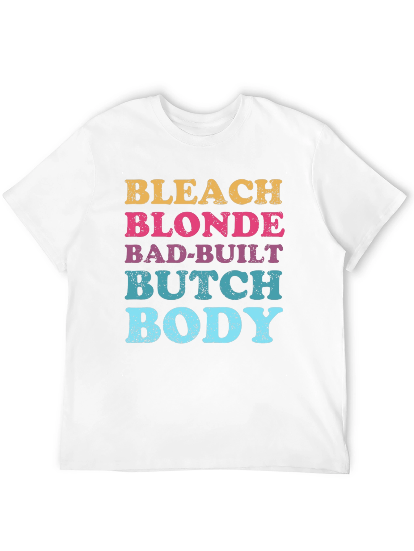 Black Bleach Blonde Bad-Built Butch Body Graphic Tee view 12