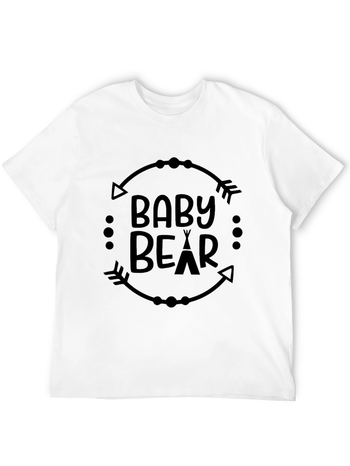 Black Baby Bear Graphic Tee - Black Unisex T-Shirt view 12