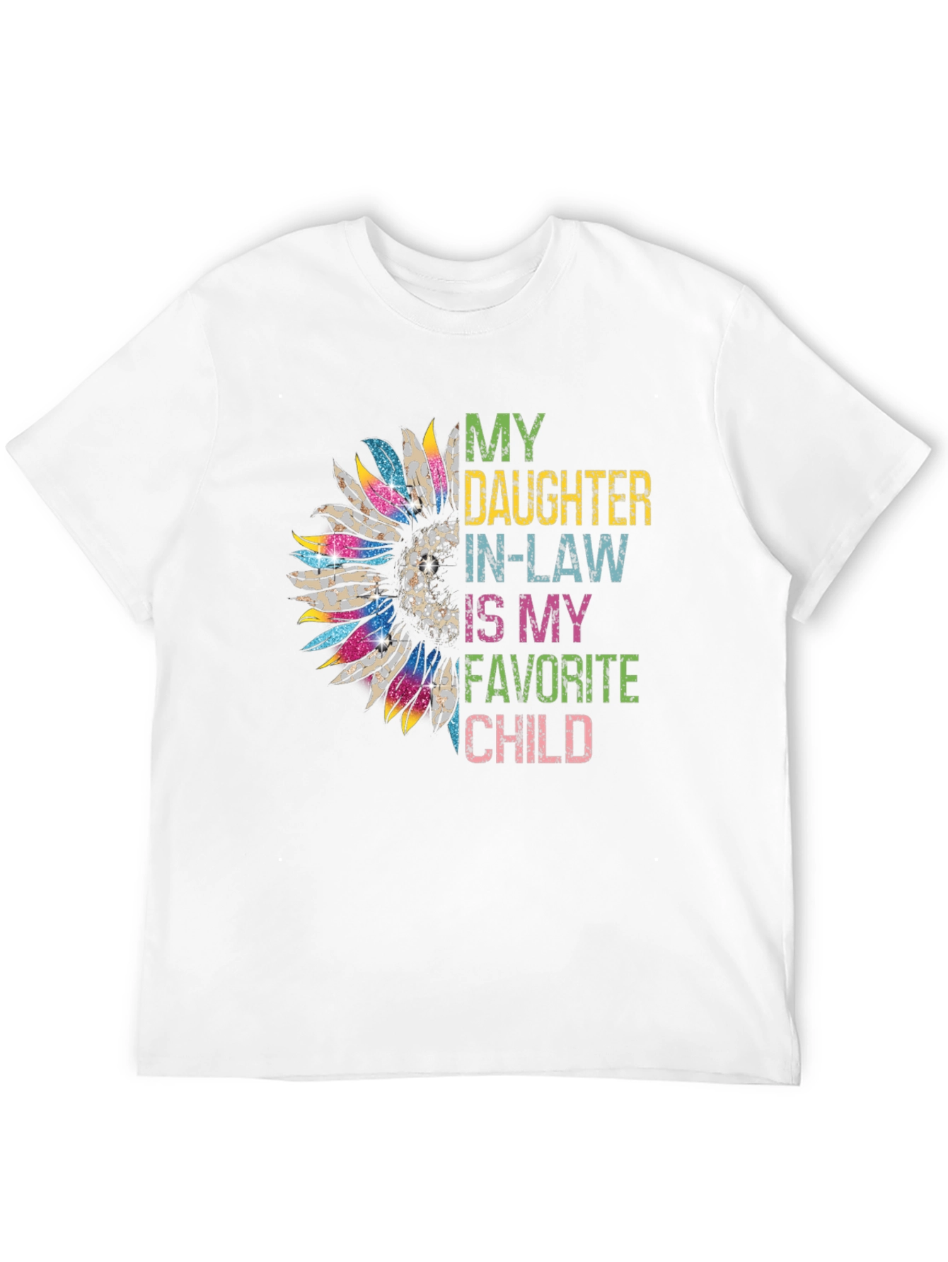 Black Daughter-In-Law Favorite Child Sunflower Graphic Tee view 12