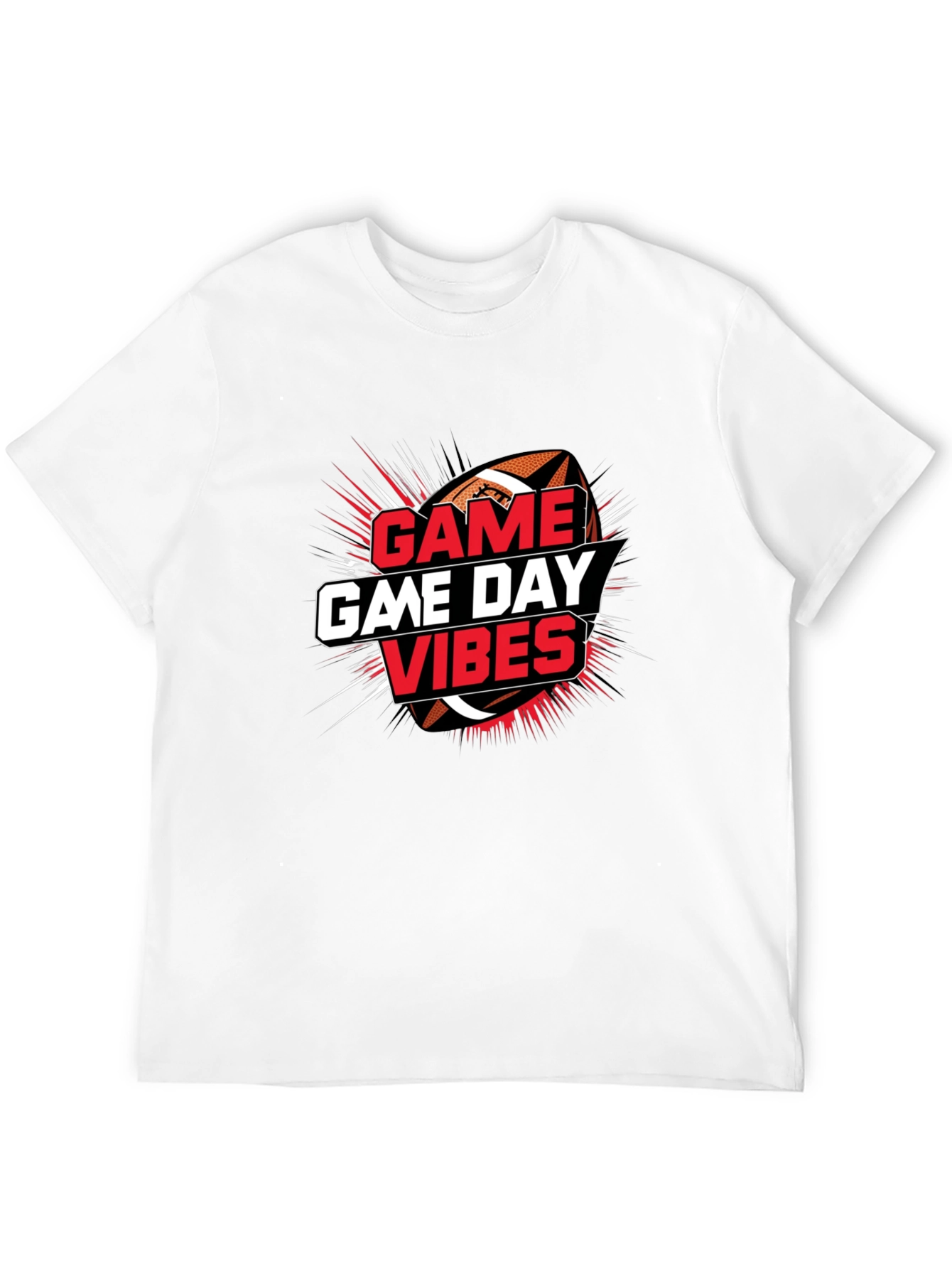 Black Game Day Vibes Football Graphic Tee view 12