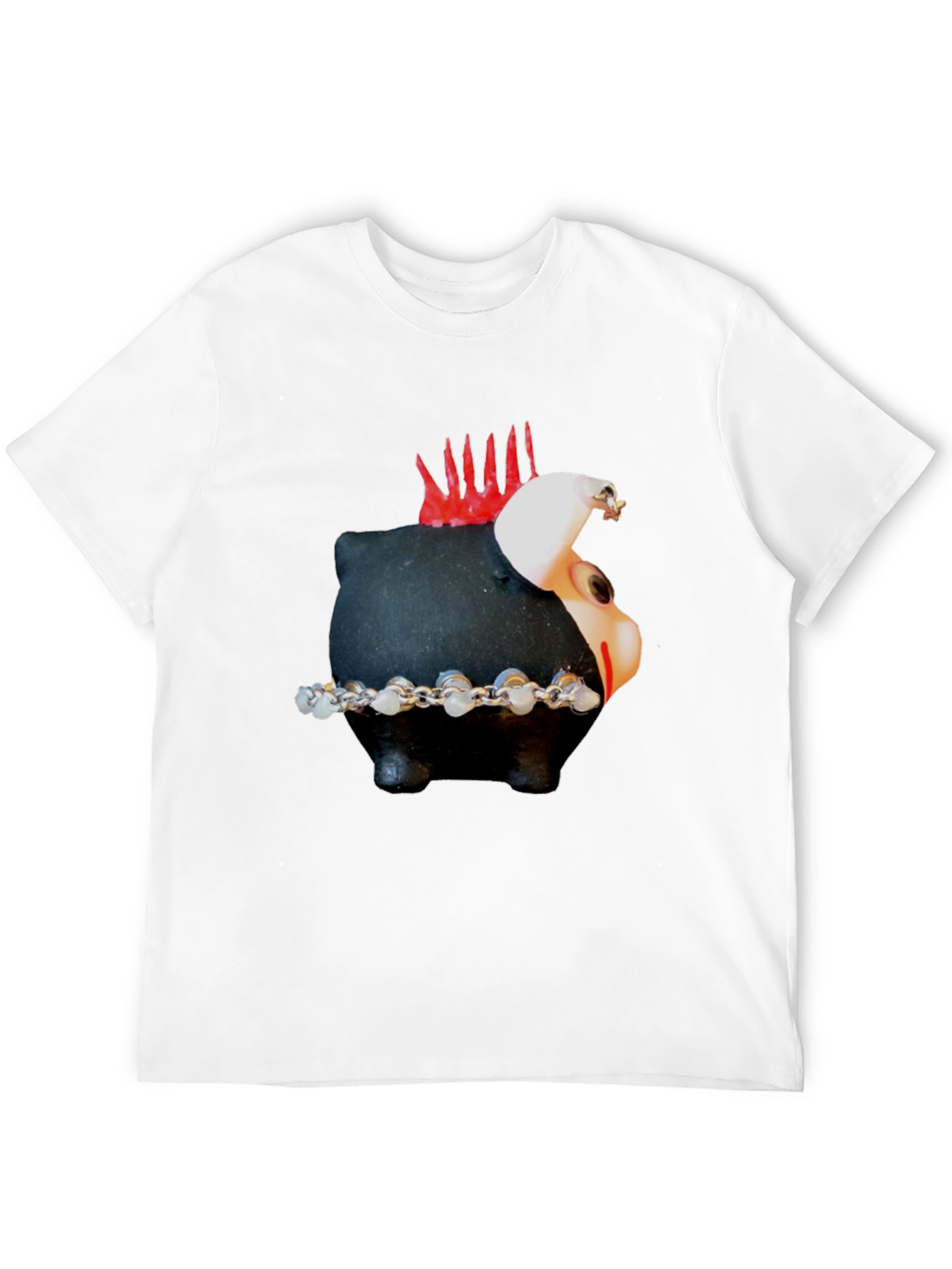 Black Punk Piggy Bank Graphic Tee - Black view 12