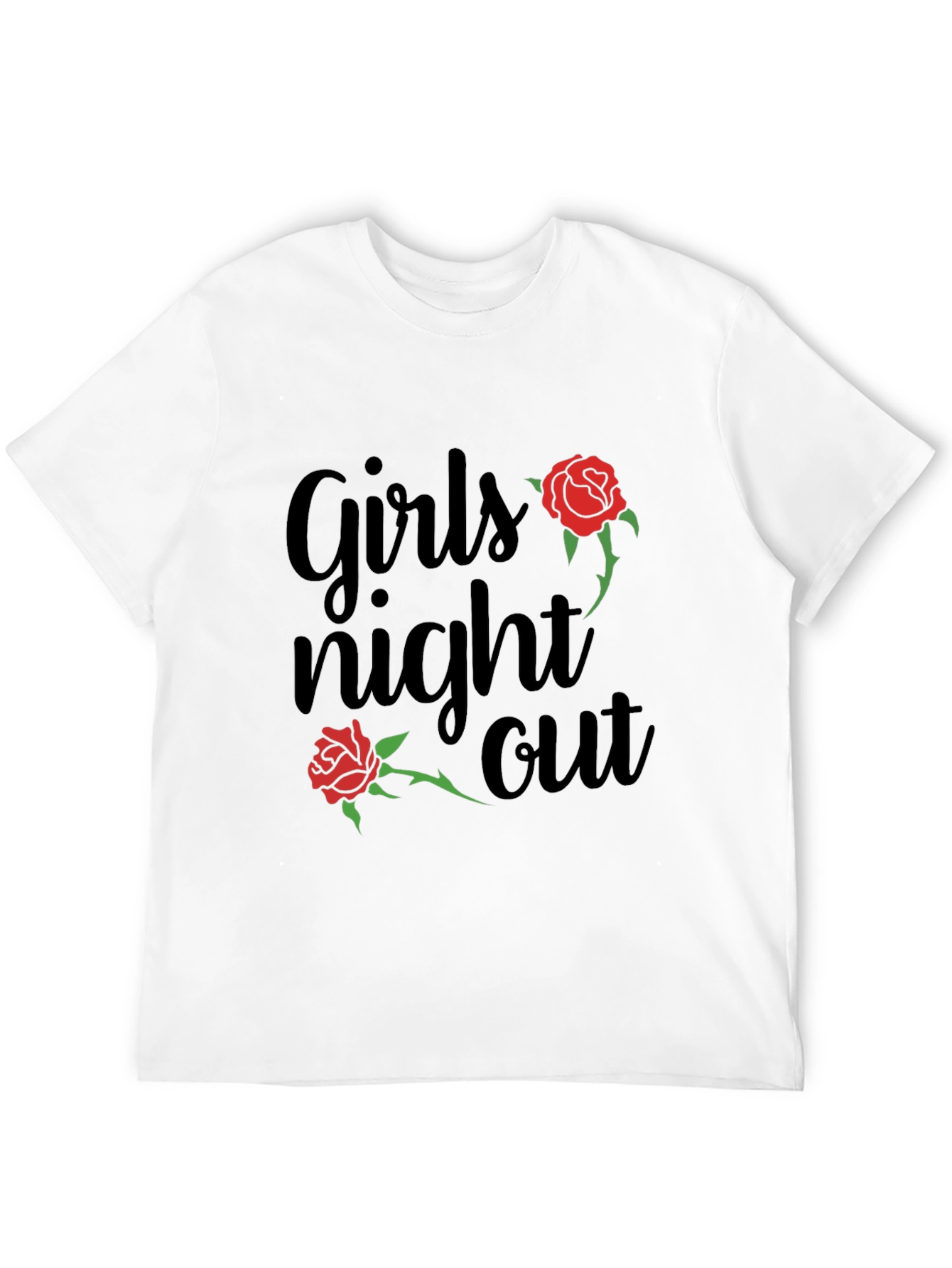 Black Girls Night Out Rose Graphic T-Shirt view 12