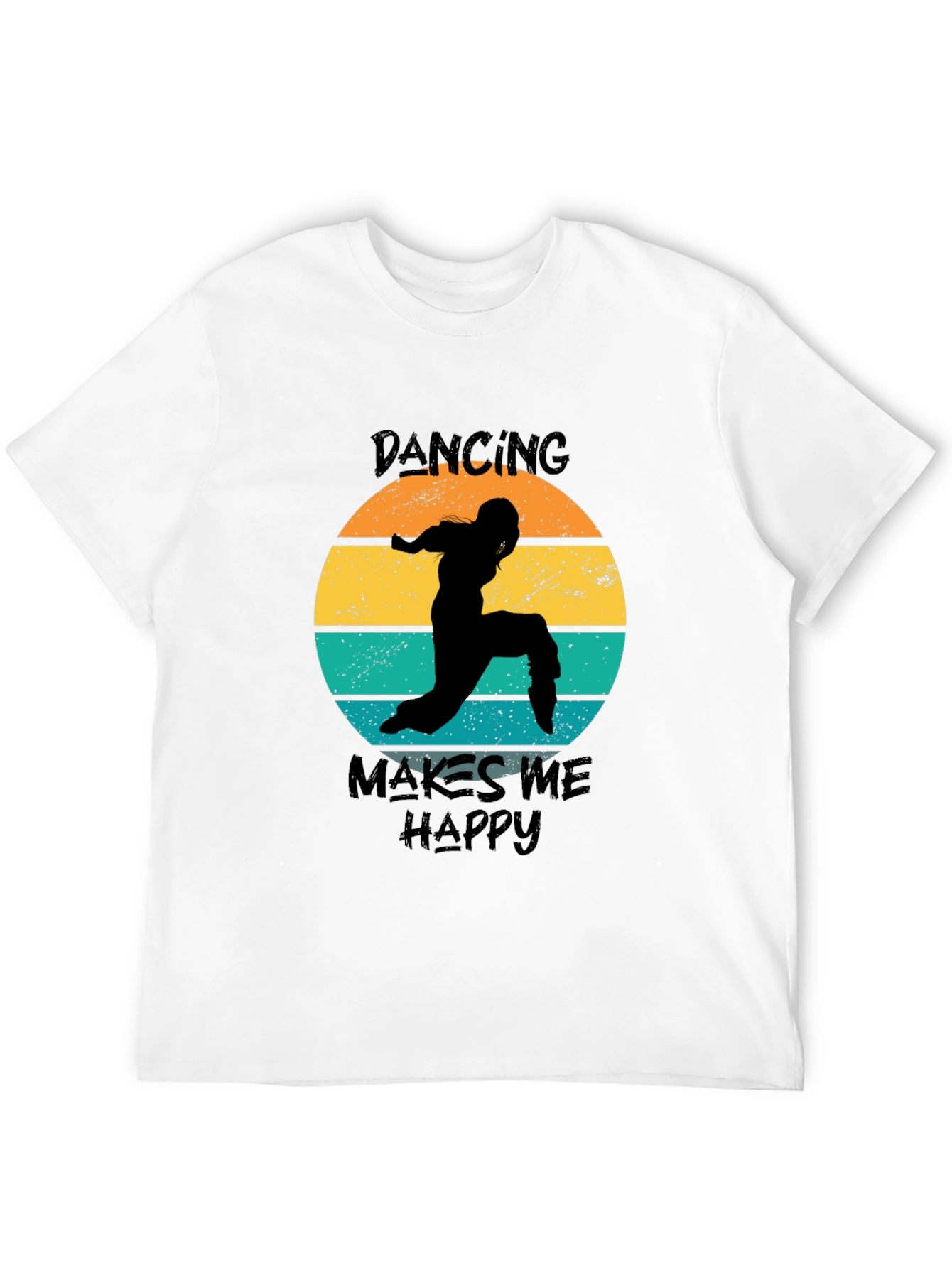 Black Dancing Makes Me Happy T-Shirt view 12